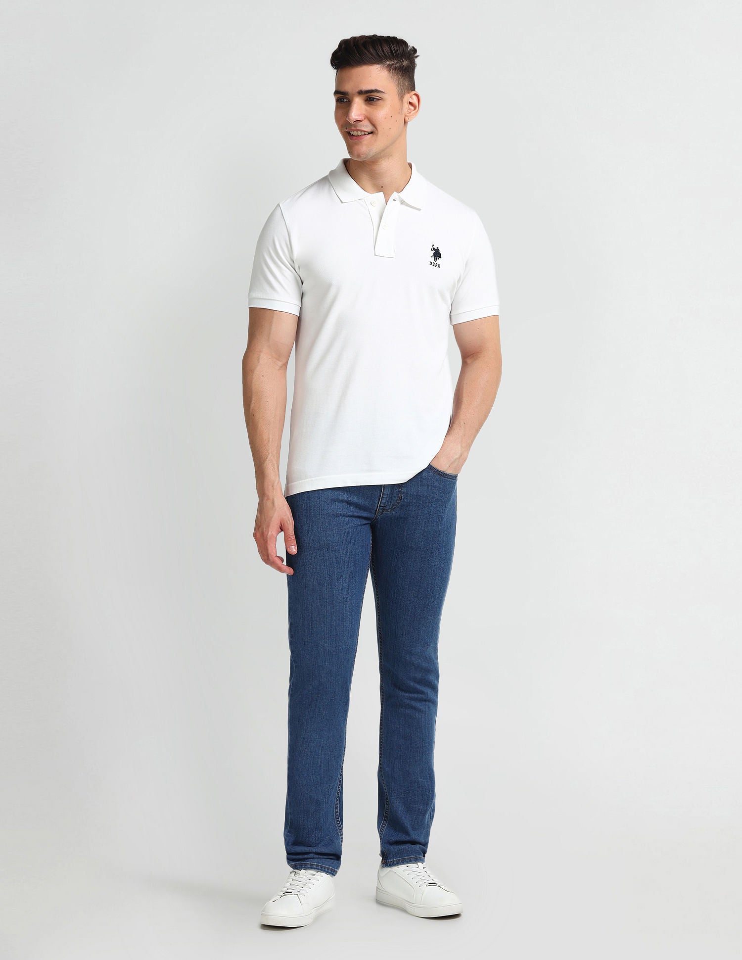 Regallo Skinny Fit Blue Jeans Blue - U.S. Polo Assn. India | Large