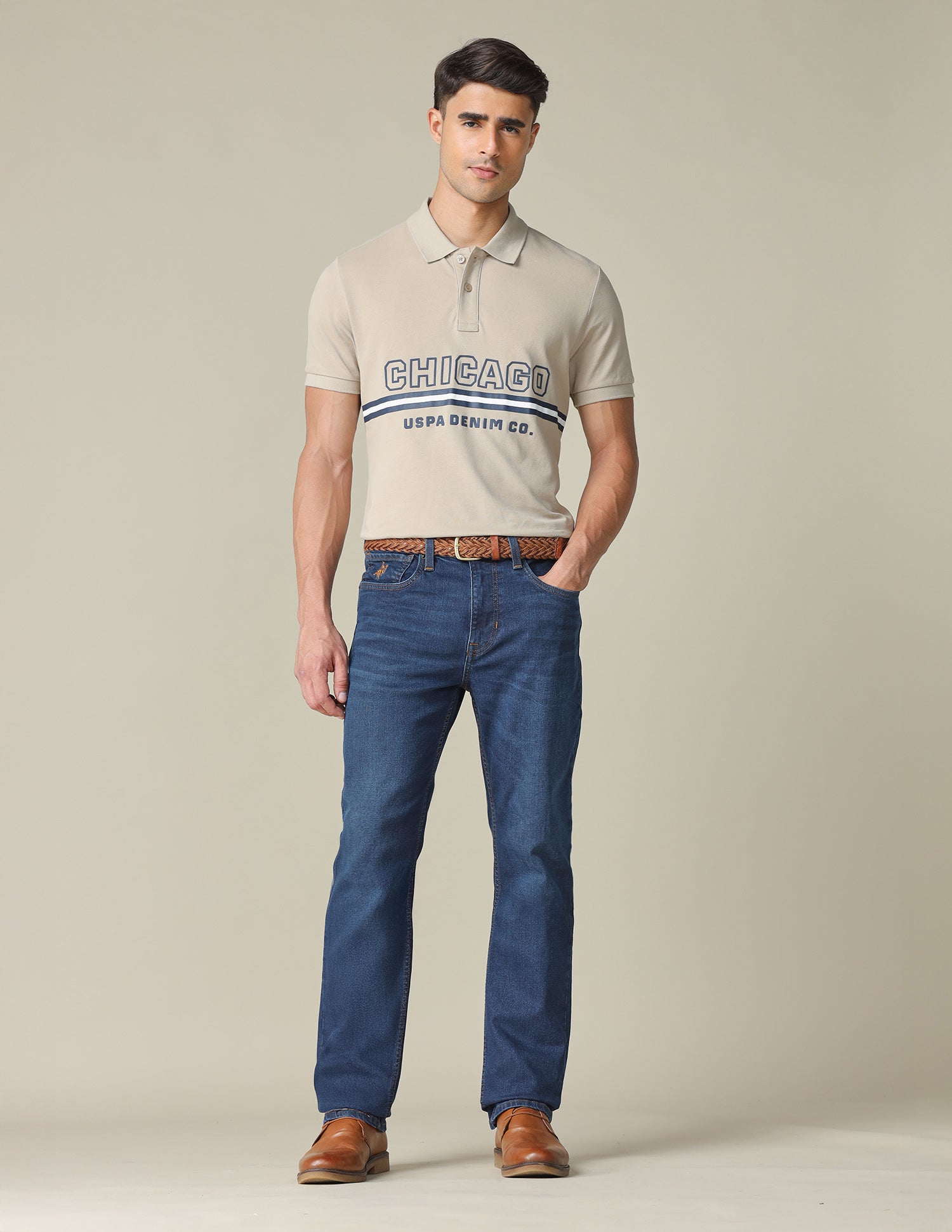 Harold Slim Straight Fit Blue Jeans Dark Indigo - U.S. POLO ASSN. | Large