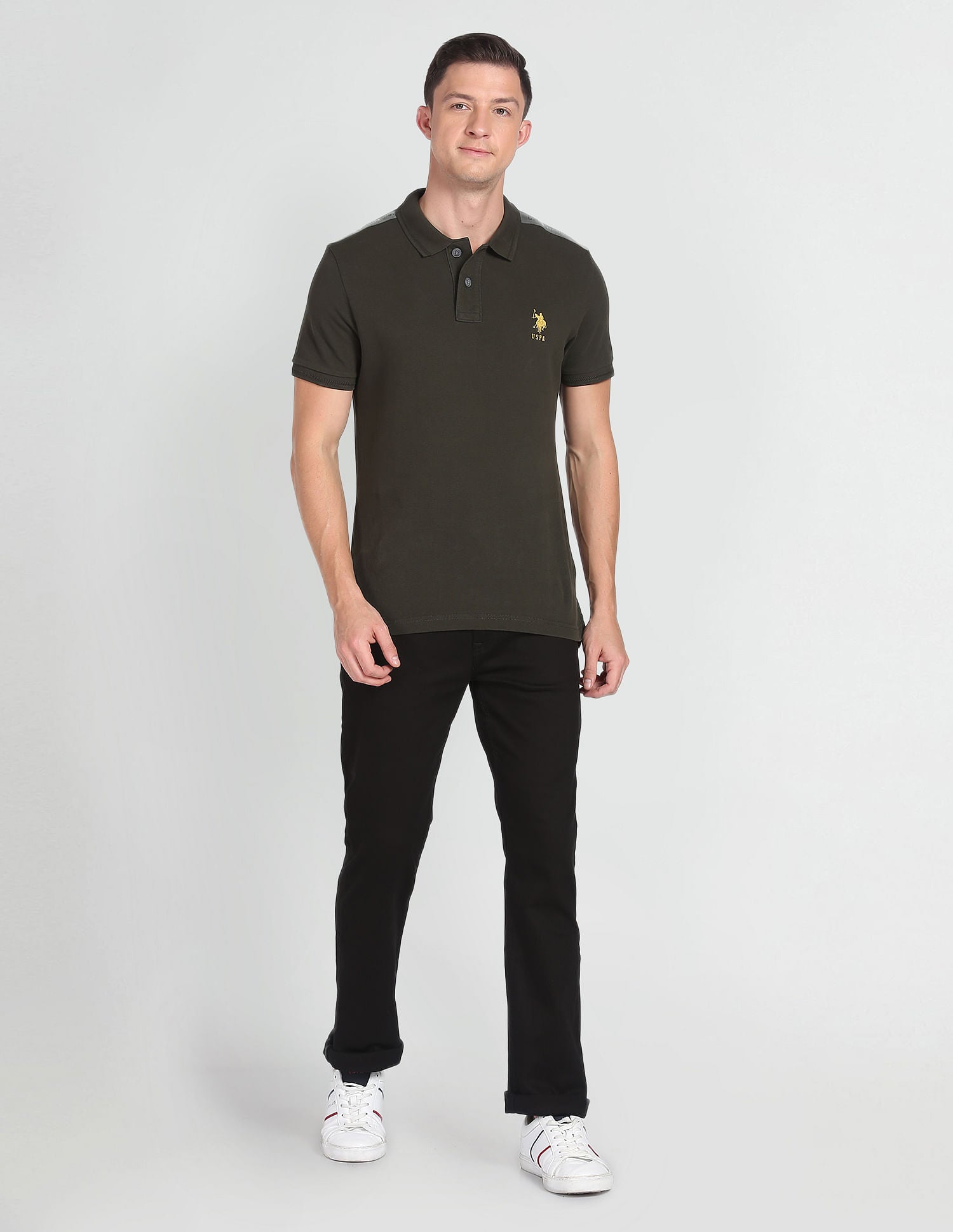 Harold Slim Straight Twill Jeans Black - U.S. POLO ASSN. | Large