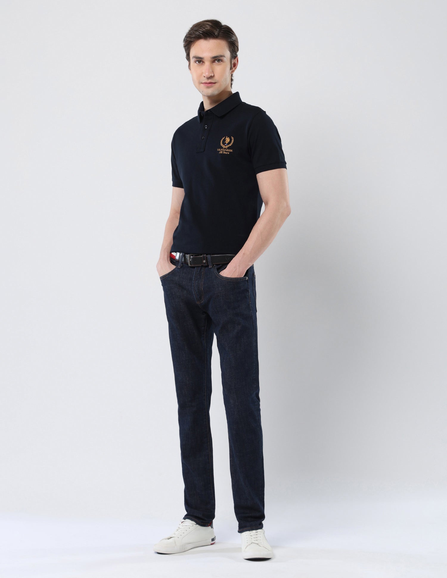 Brand Embroidered 135 Anniversary Polo Shirt Navy - U.S. Polo Assn. India | Large