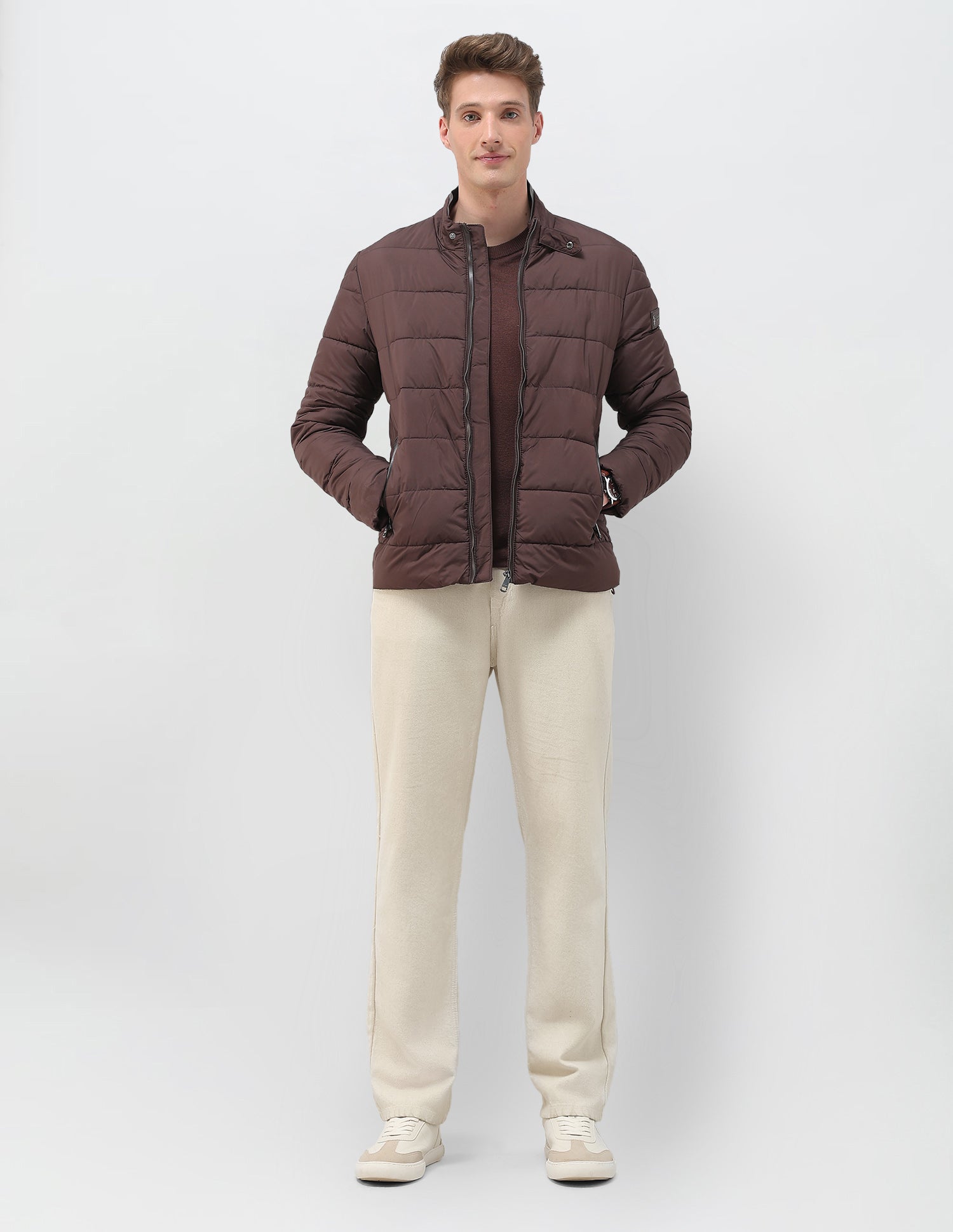 High Neck Puffer Jacket Choco - U.S. POLO ASSN. | Large