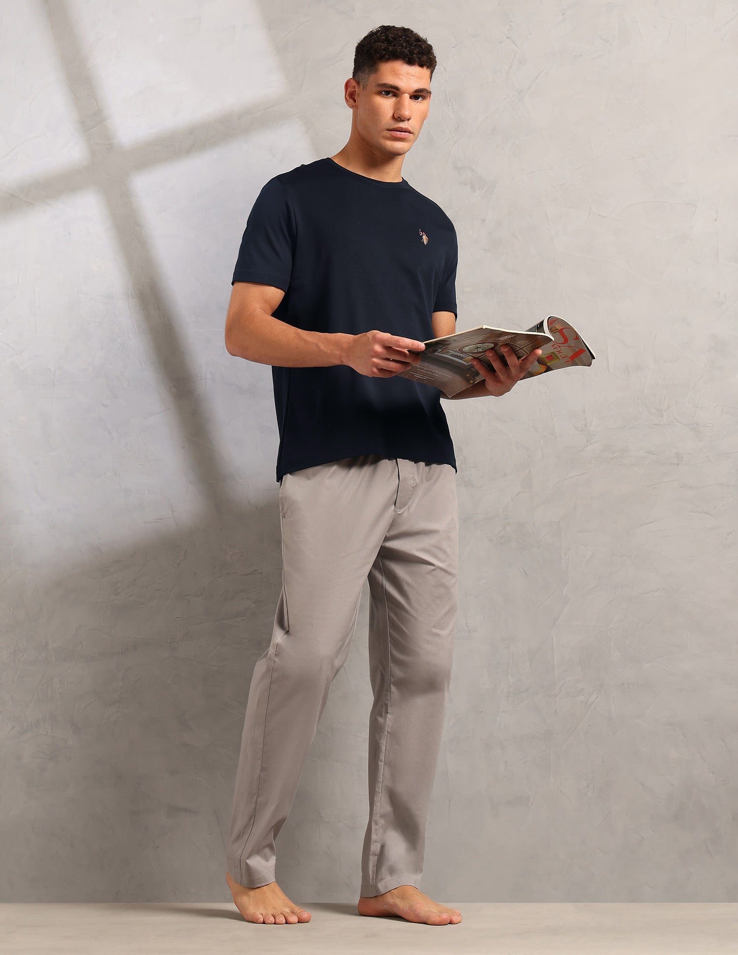 Supima Cotton Skin Safe Pe002 Lounge T-Shirt - Pack Of 1 Navy - U.S. POLO ASSN. | Large