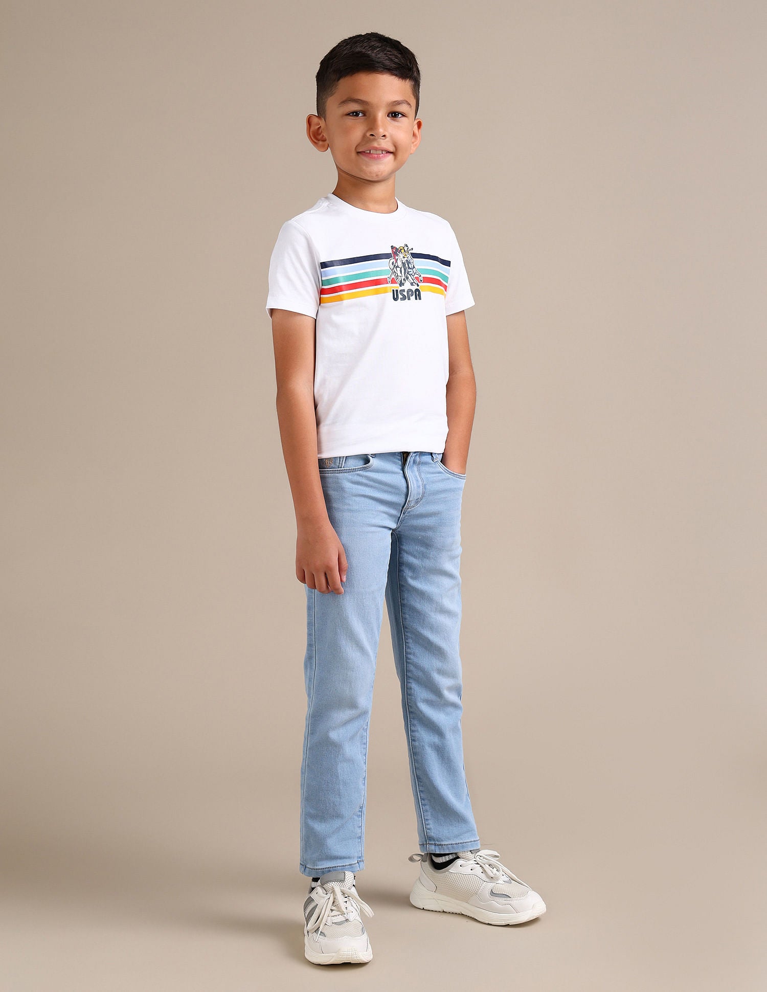 Slim fit Solid Jeans Light Blue - U.S. POLO ASSN. | Large