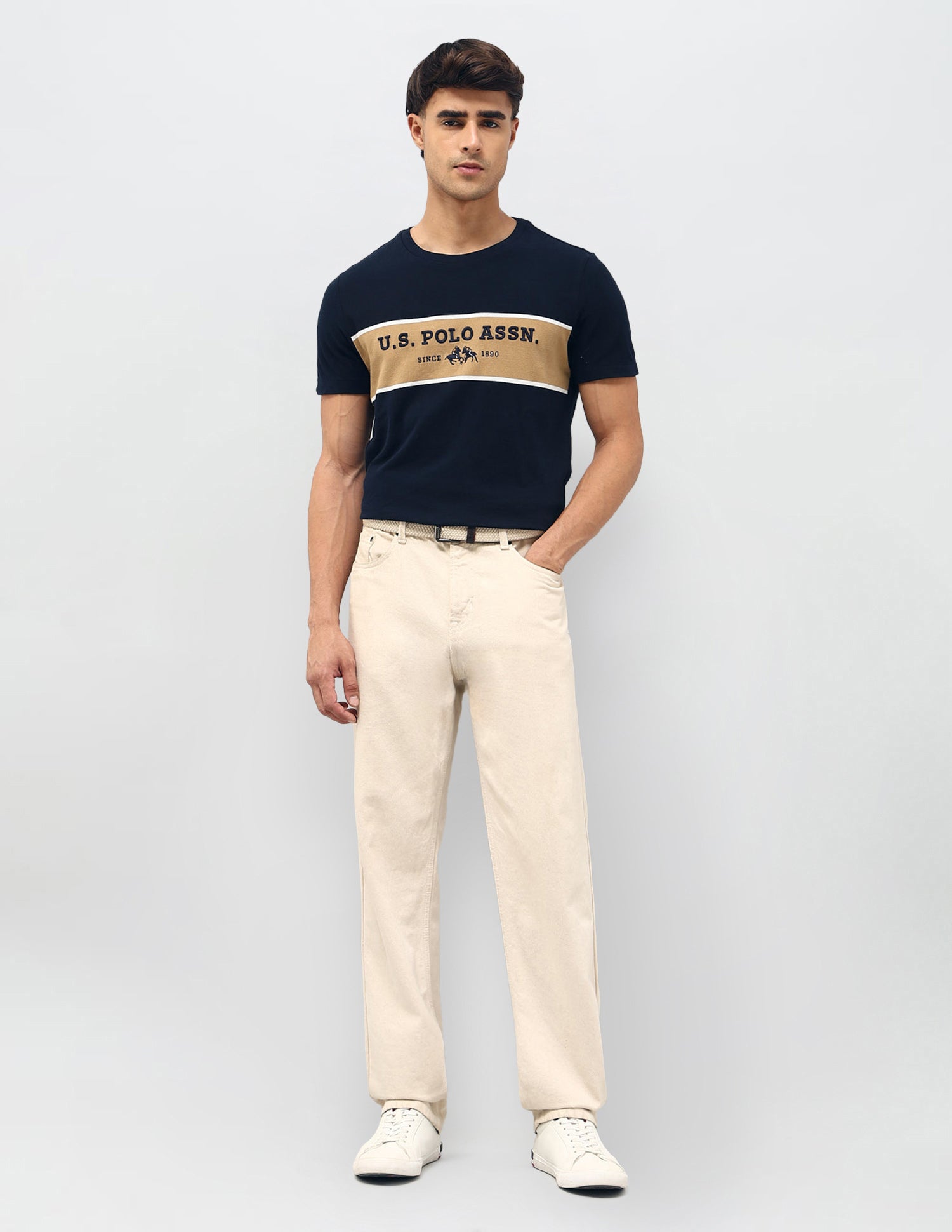 Brand Embroidered Regular Fit T-Shirt Navy - U.S. POLO ASSN. | Large