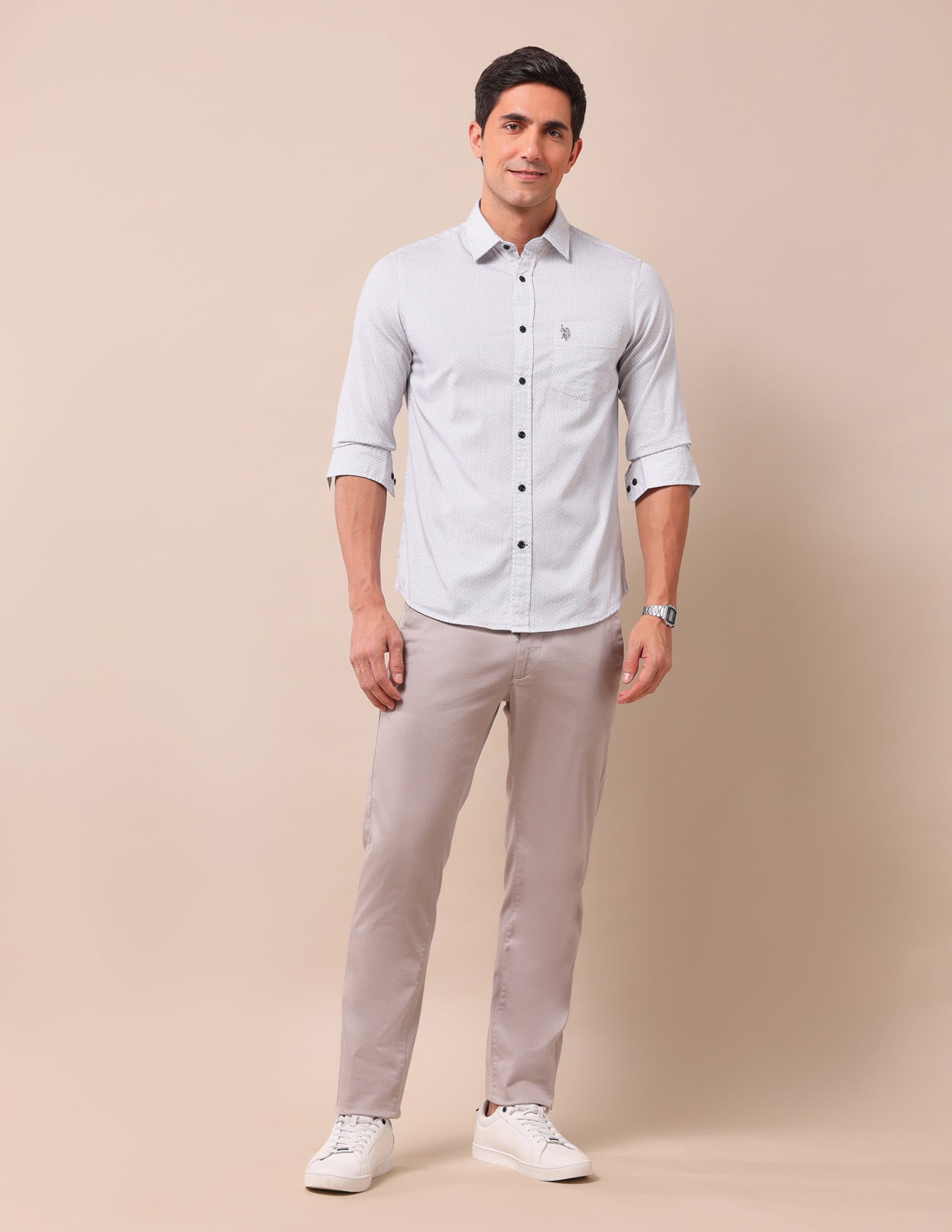 Solid Regular Shirt White - U.S. Polo Assn. India | Large