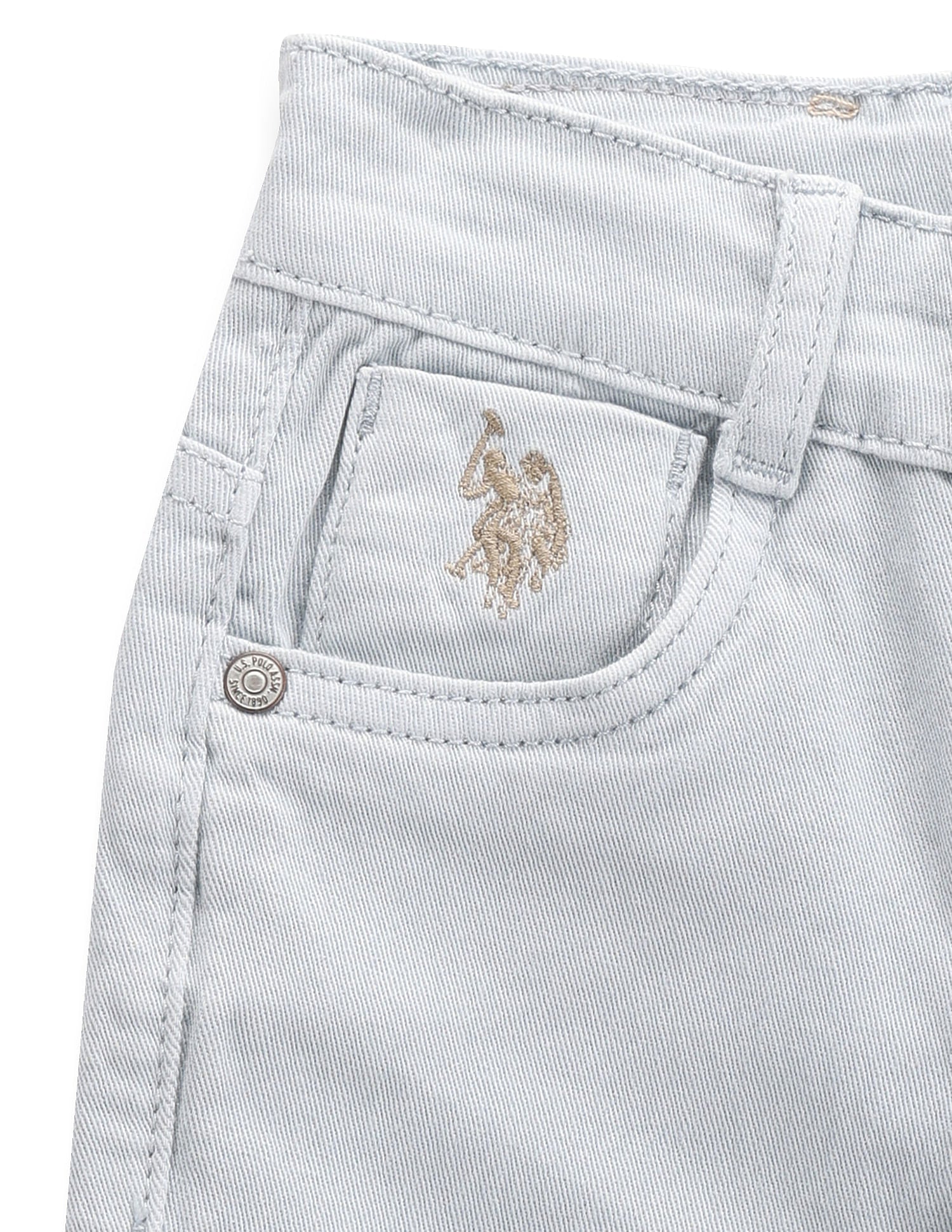 Boys Clean Look Slim Fit Jeans Light Blue - U.S. POLO ASSN. | Large