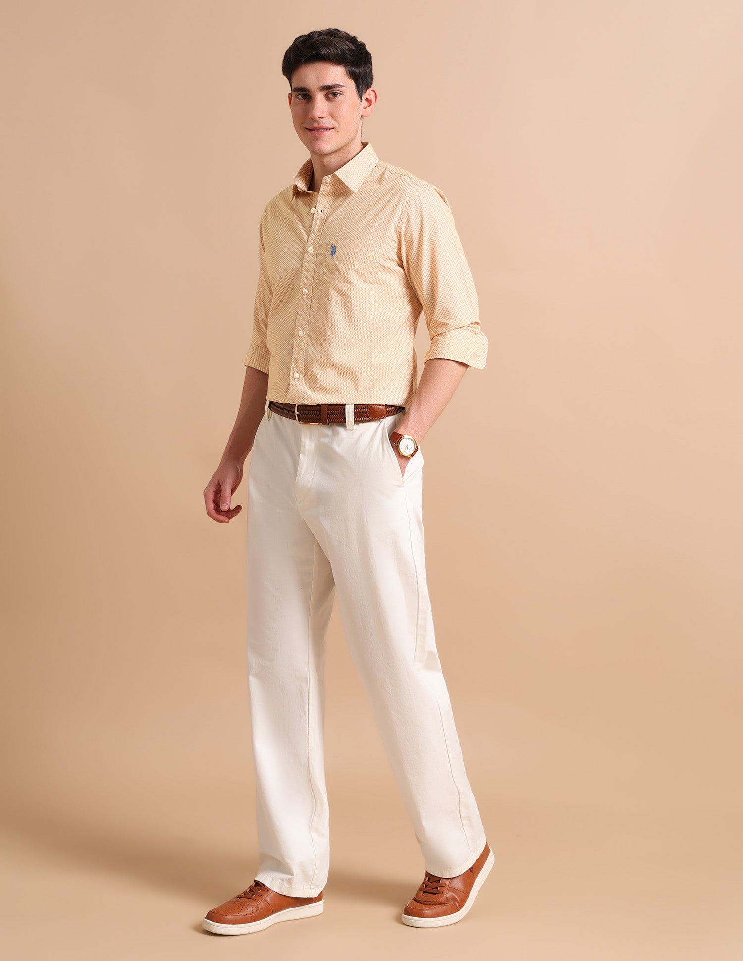 Digital Print Shirt Khaki - U.S. POLO ASSN. | Large