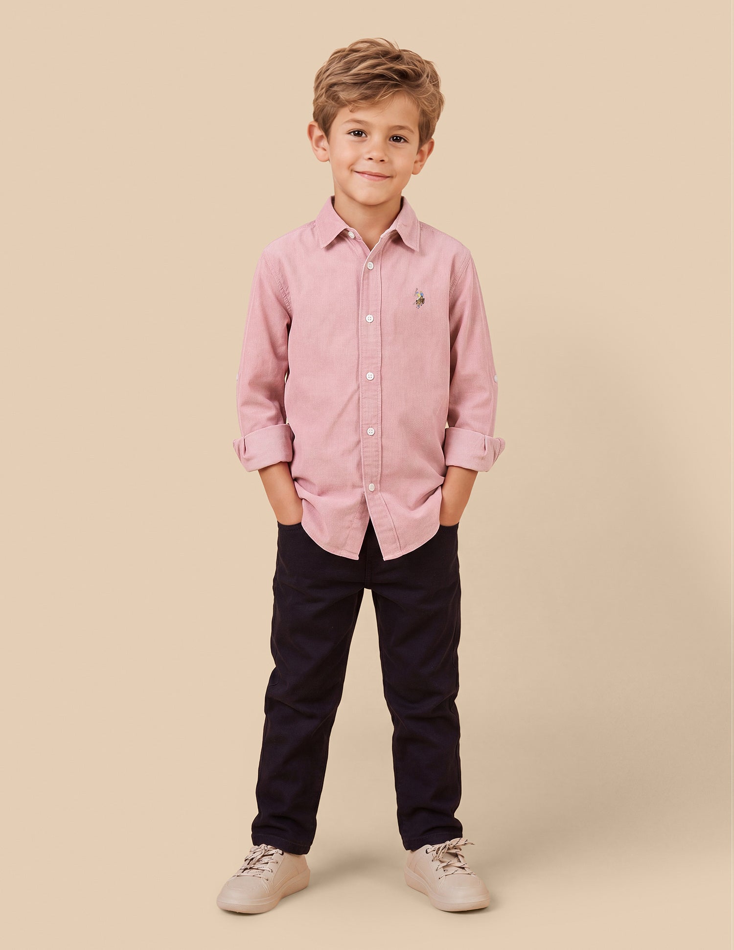 Corduroy Regular Fit Shirt Pink - U.S. Polo Assn. India | Large