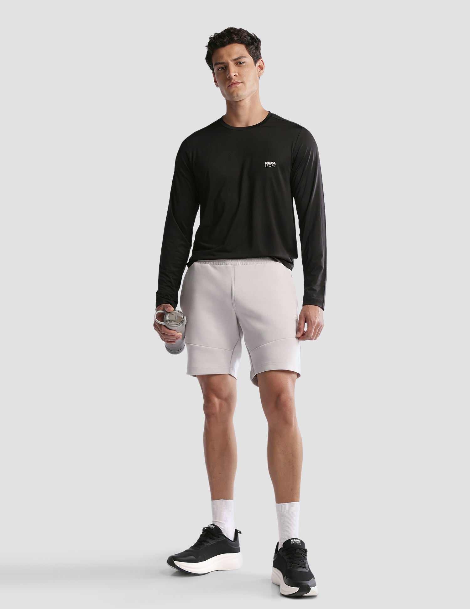 Solid Regular Fit Active T-Shirt Black - U.S. Polo Assn. India | Large
