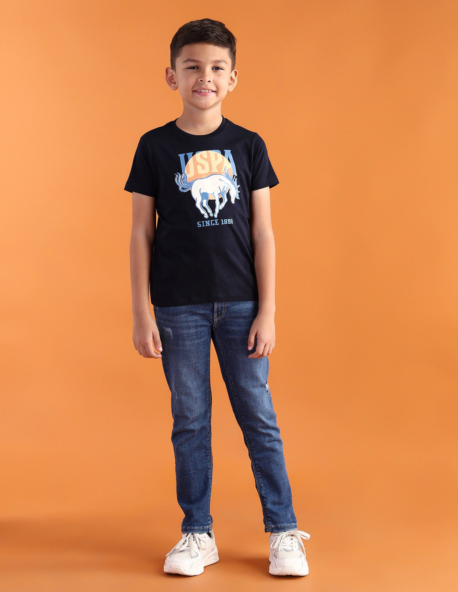 Regular fit Printed T-Shirts Navy - U.S. POLO ASSN. | Large