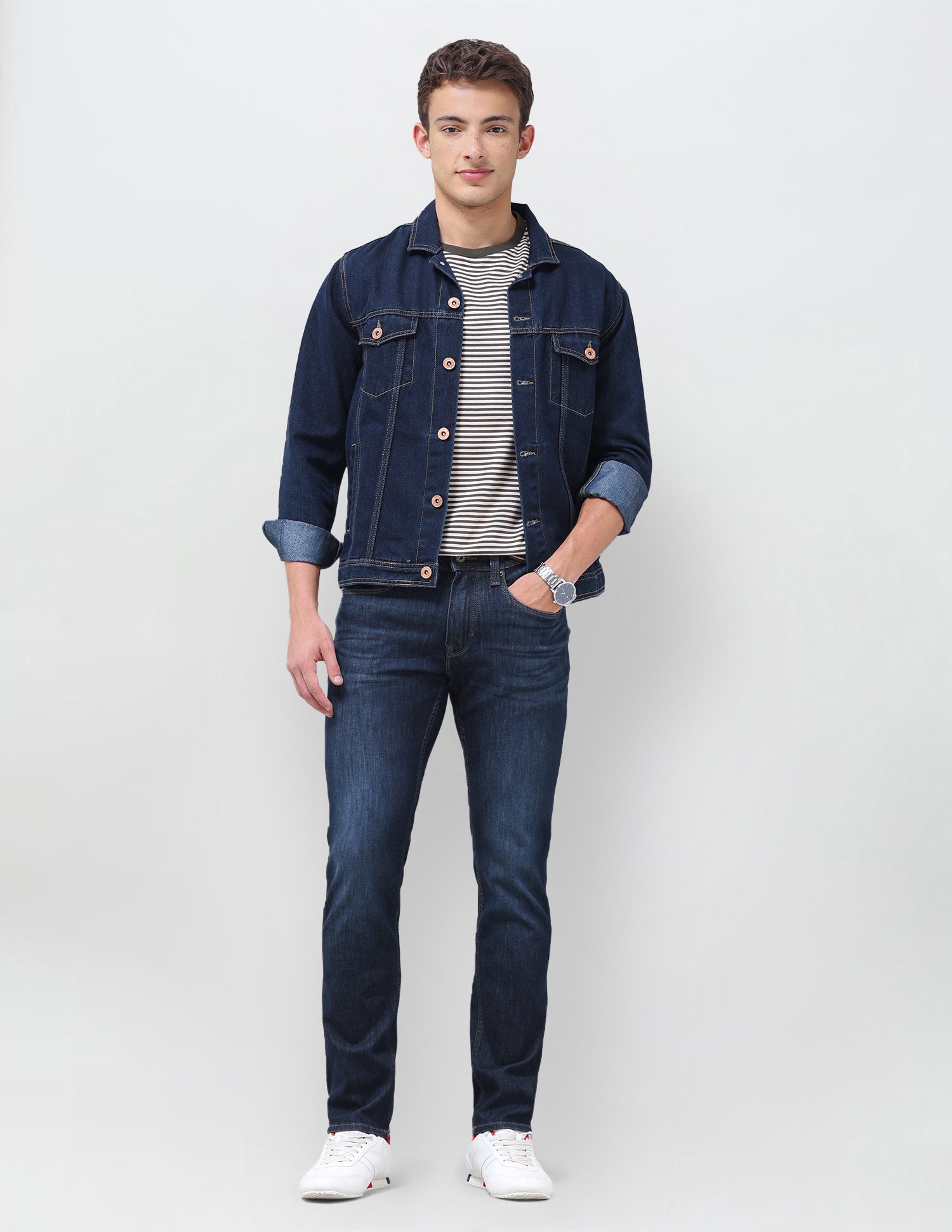 Brandon Slim-Tapered Fit Blue Jeans Mid Blue - U.S. Polo Assn. India | Large