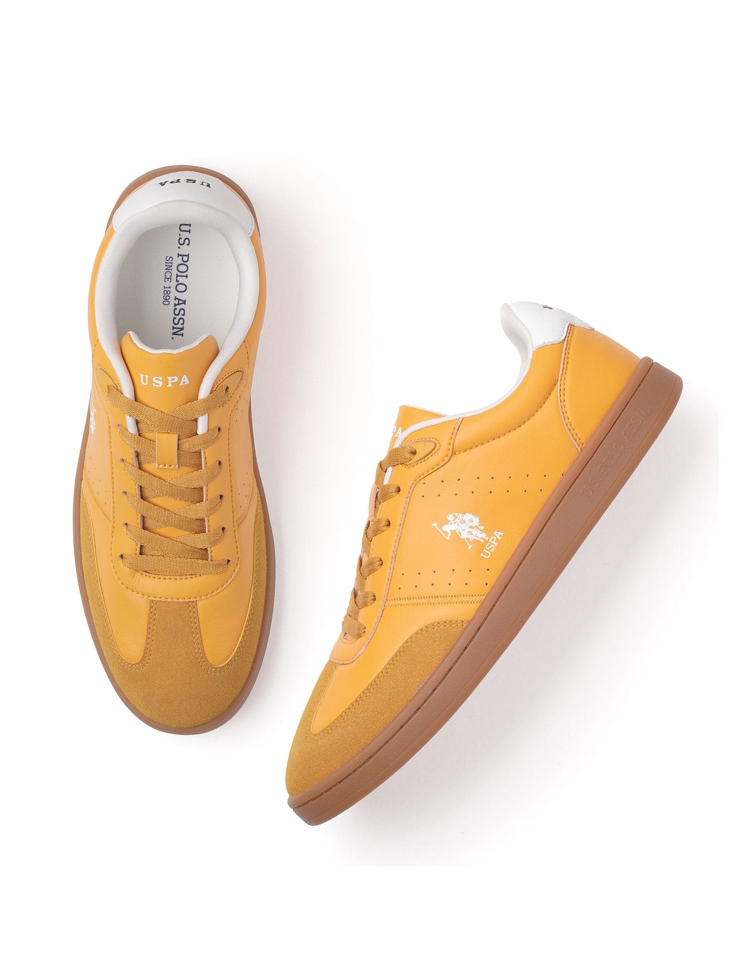 Men Cenik Colourblocked Sneakers Yellow - U.S. Polo Assn. India | Large