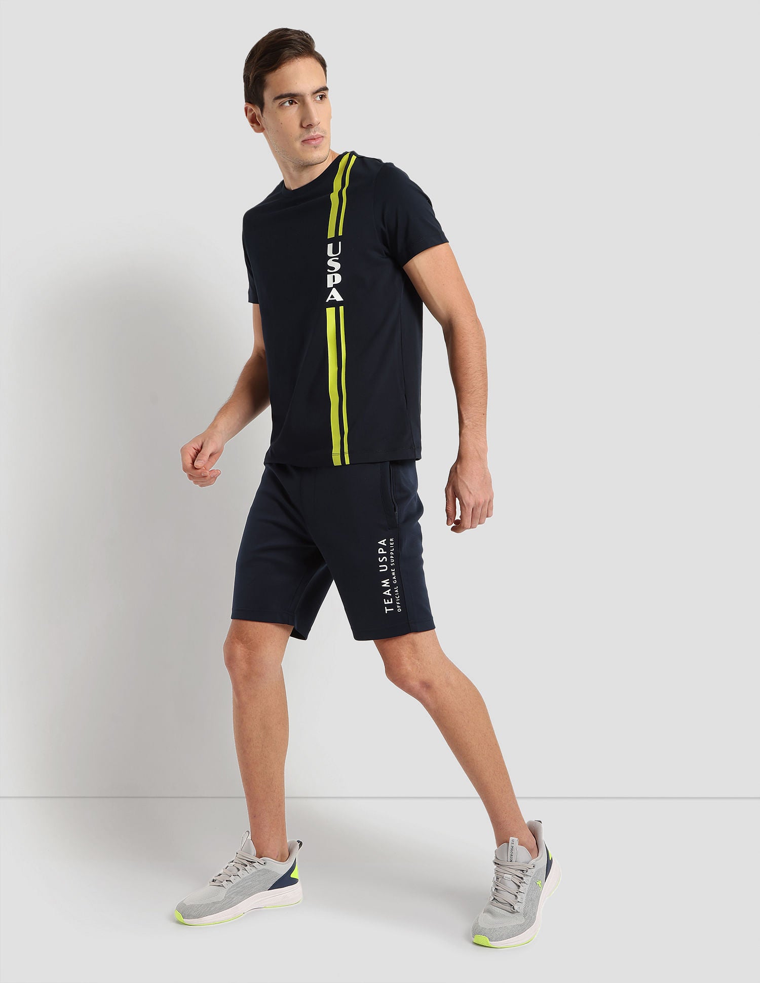 Brand Print Sport T-Shirt Navy - U.S. Polo Assn. India | Large