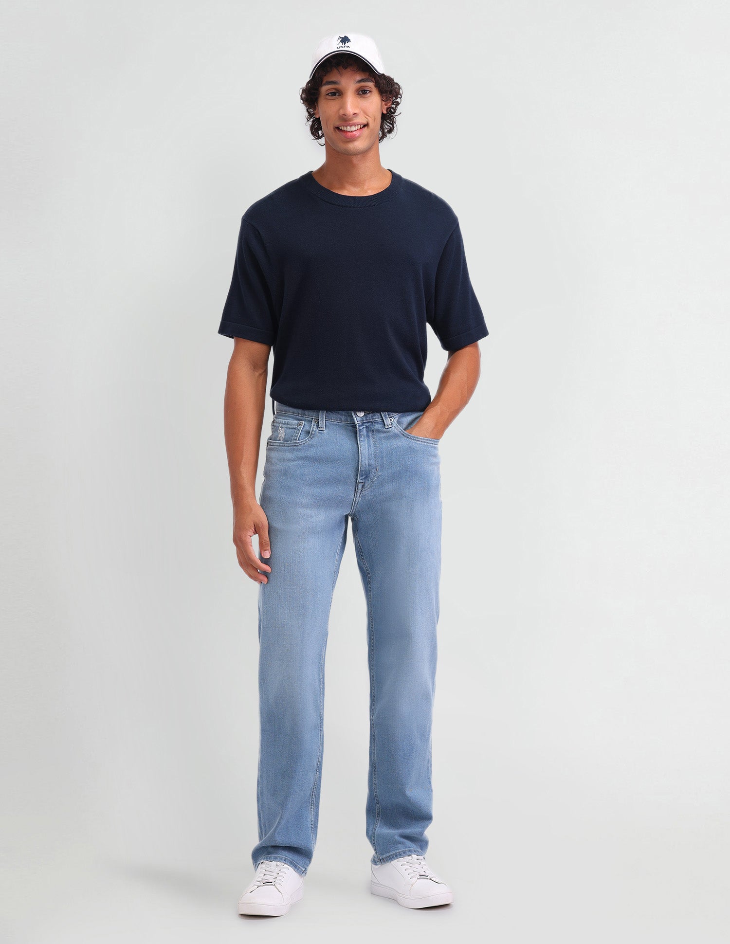 Mid Rise Shawn Relaxed Fit Jeans Blue - U.S. Polo Assn. India | Large