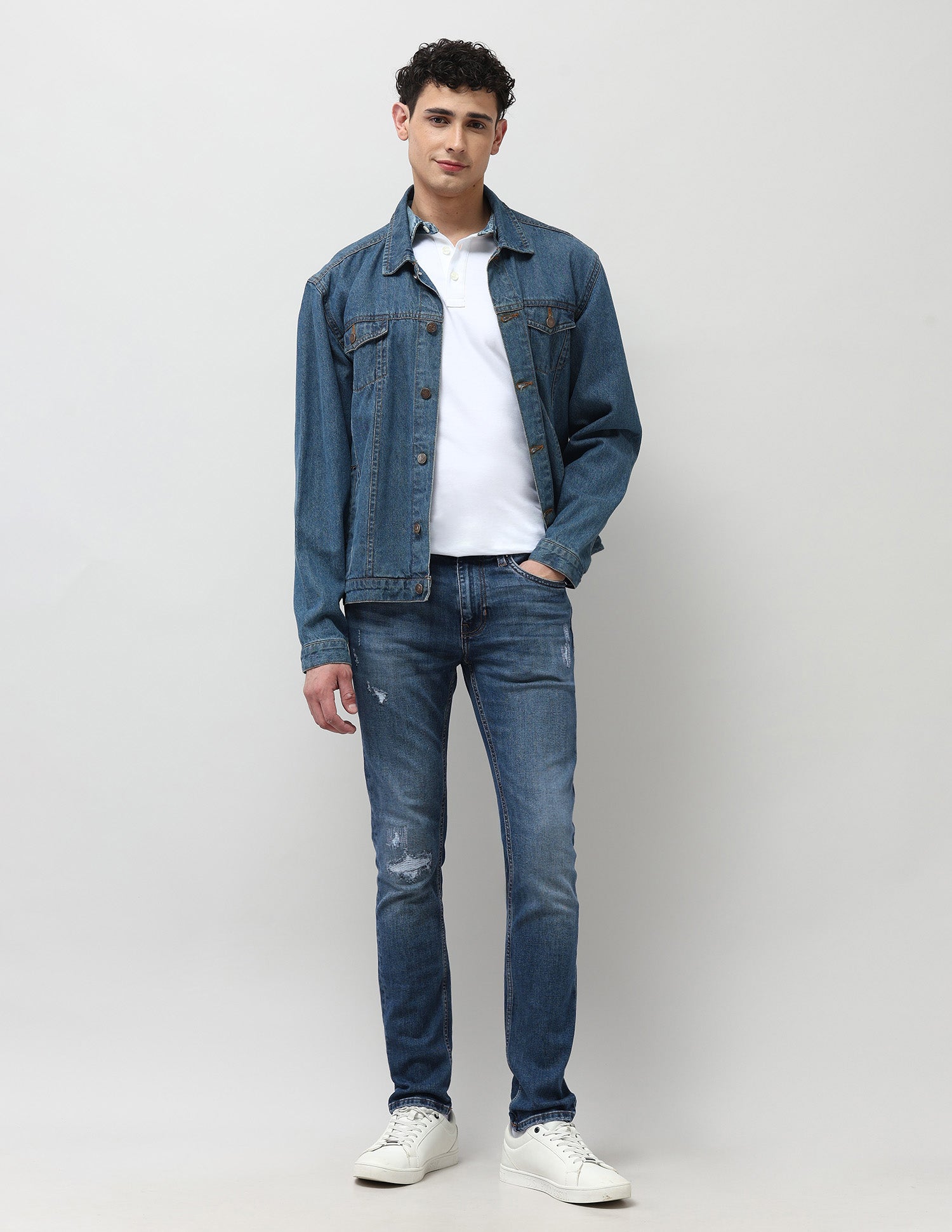 Regallo Skinny Fit Blue Jeans Mid Wash - U.S. POLO ASSN. | Large