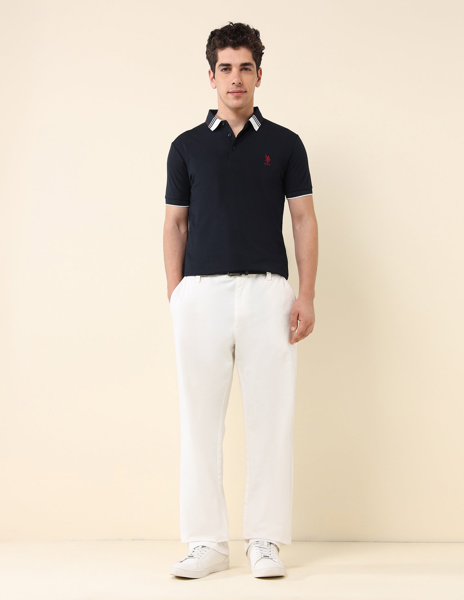 Solid Gentleman's Club Polo Shirt Navy - U.S. Polo Assn. India | Large