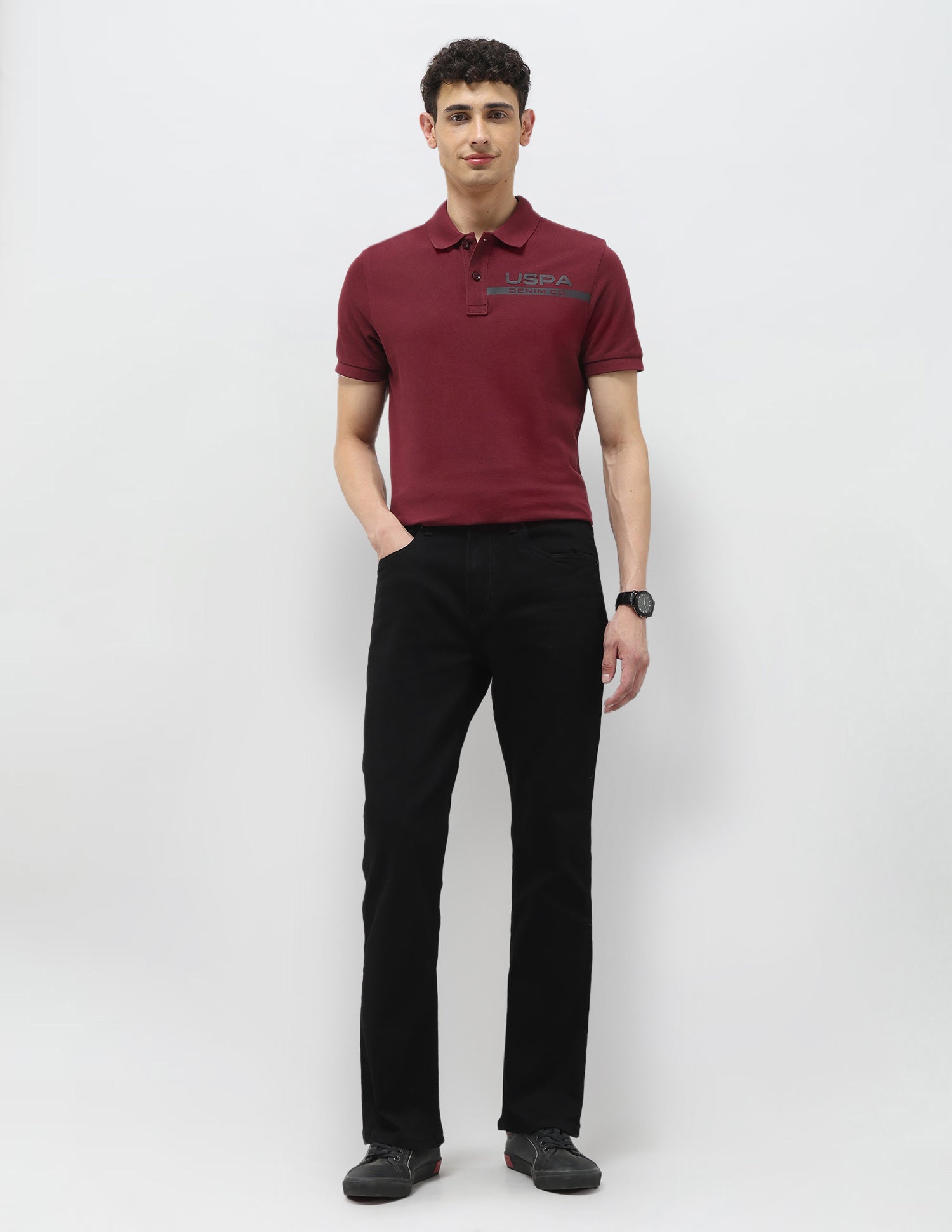 Connor Bootcut Black Jeans Black - U.S. POLO ASSN. | Large