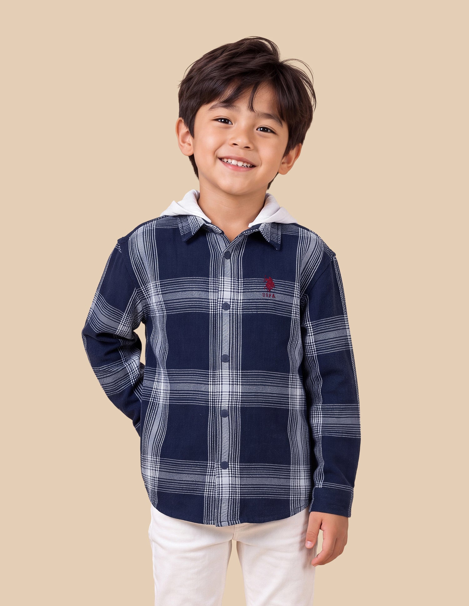 Plaid Checked Dobby Shirt Blue - U.S. Polo Assn. India | Large