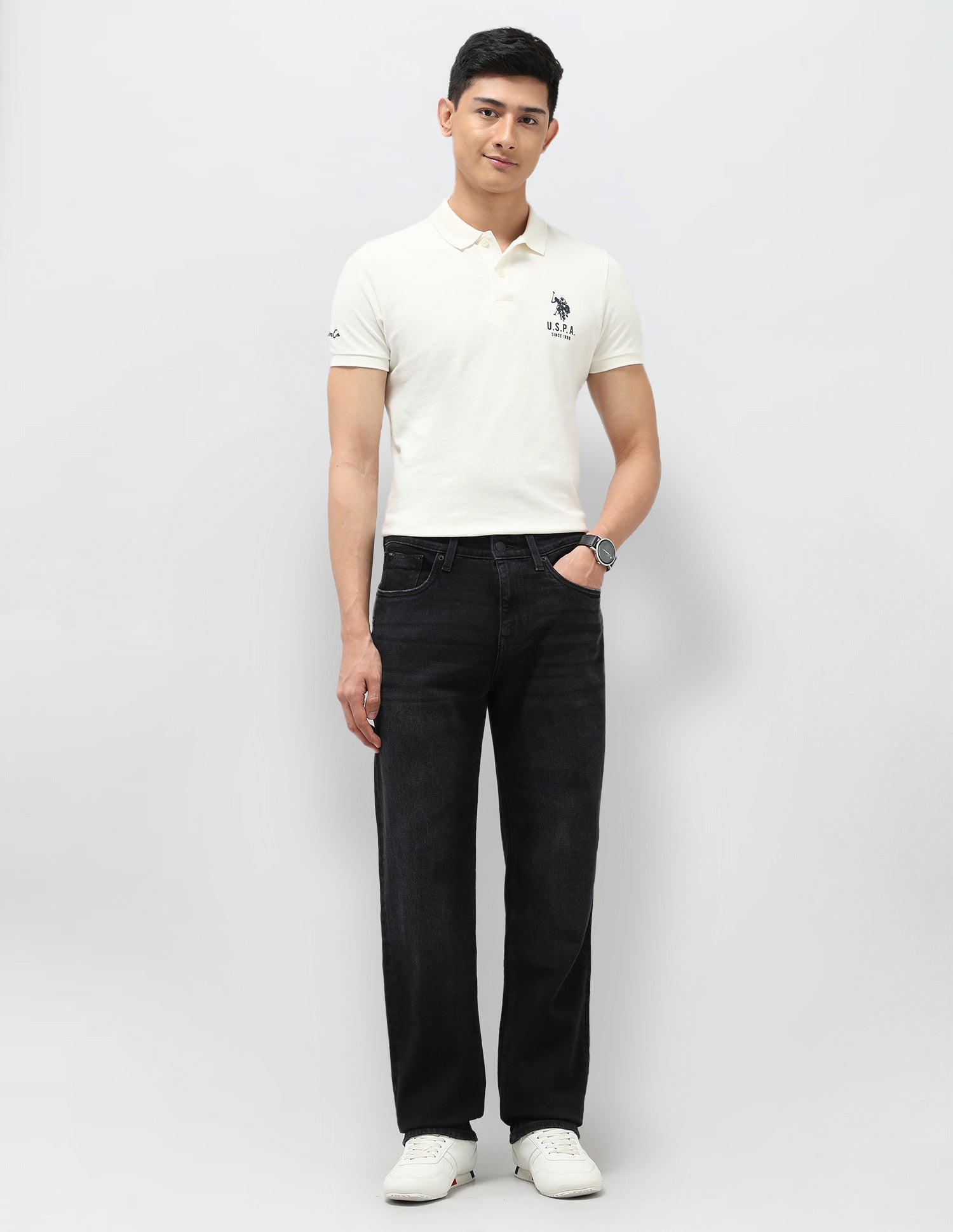 Shawn Relaxed Fit Grey Jeans Dark Grey - U.S. POLO ASSN. | Large