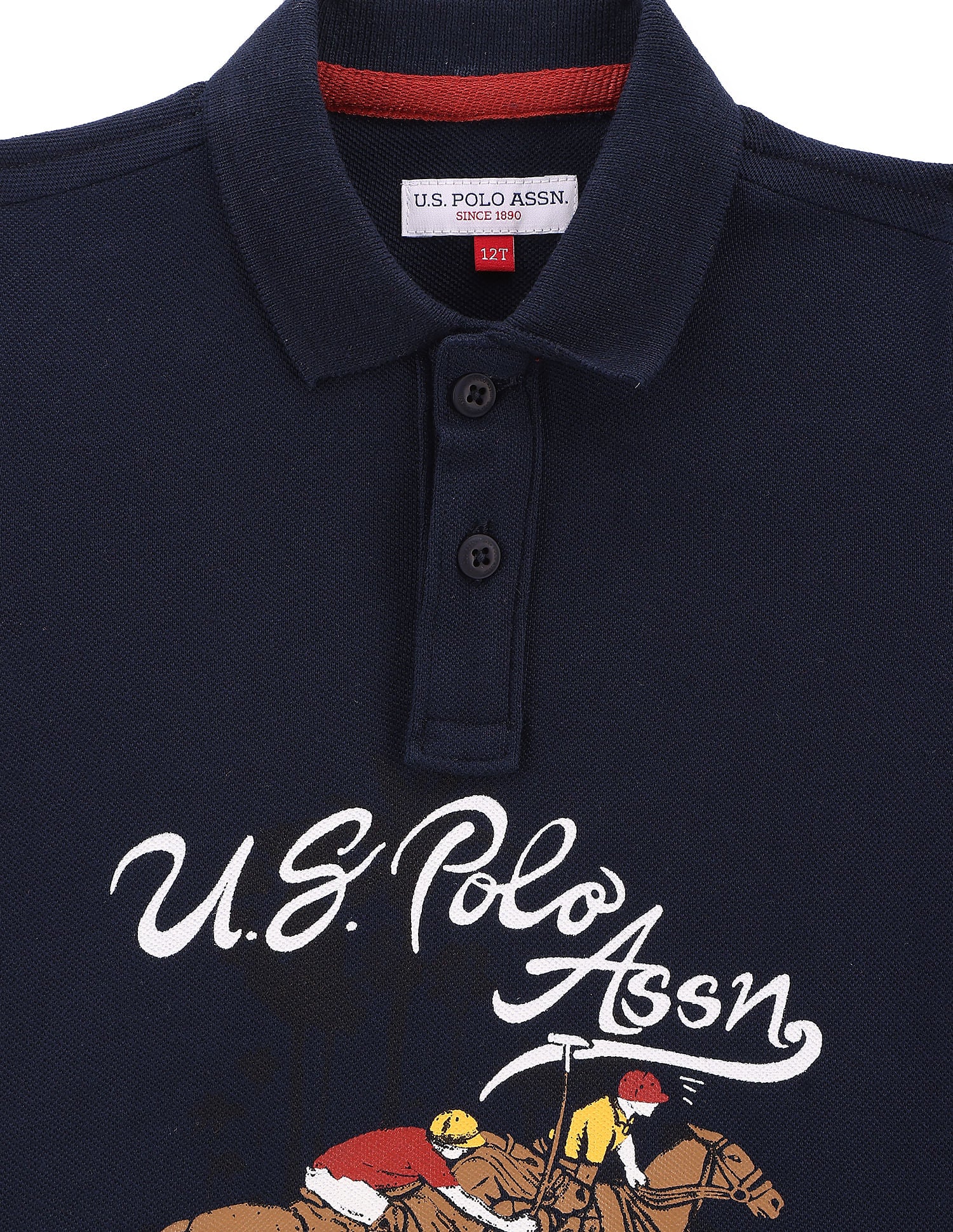 Boys Graphic Print Polo Shirt Navy - U.S. POLO ASSN. | Large