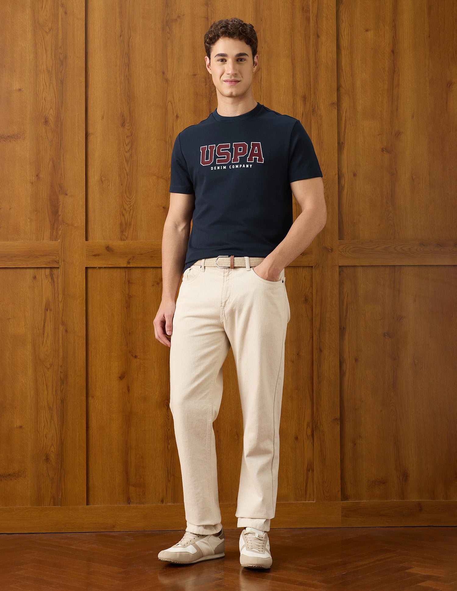 Brand Appliqued Relaxed Fit T-Shirt Navy - U.S. Polo Assn. India | Large