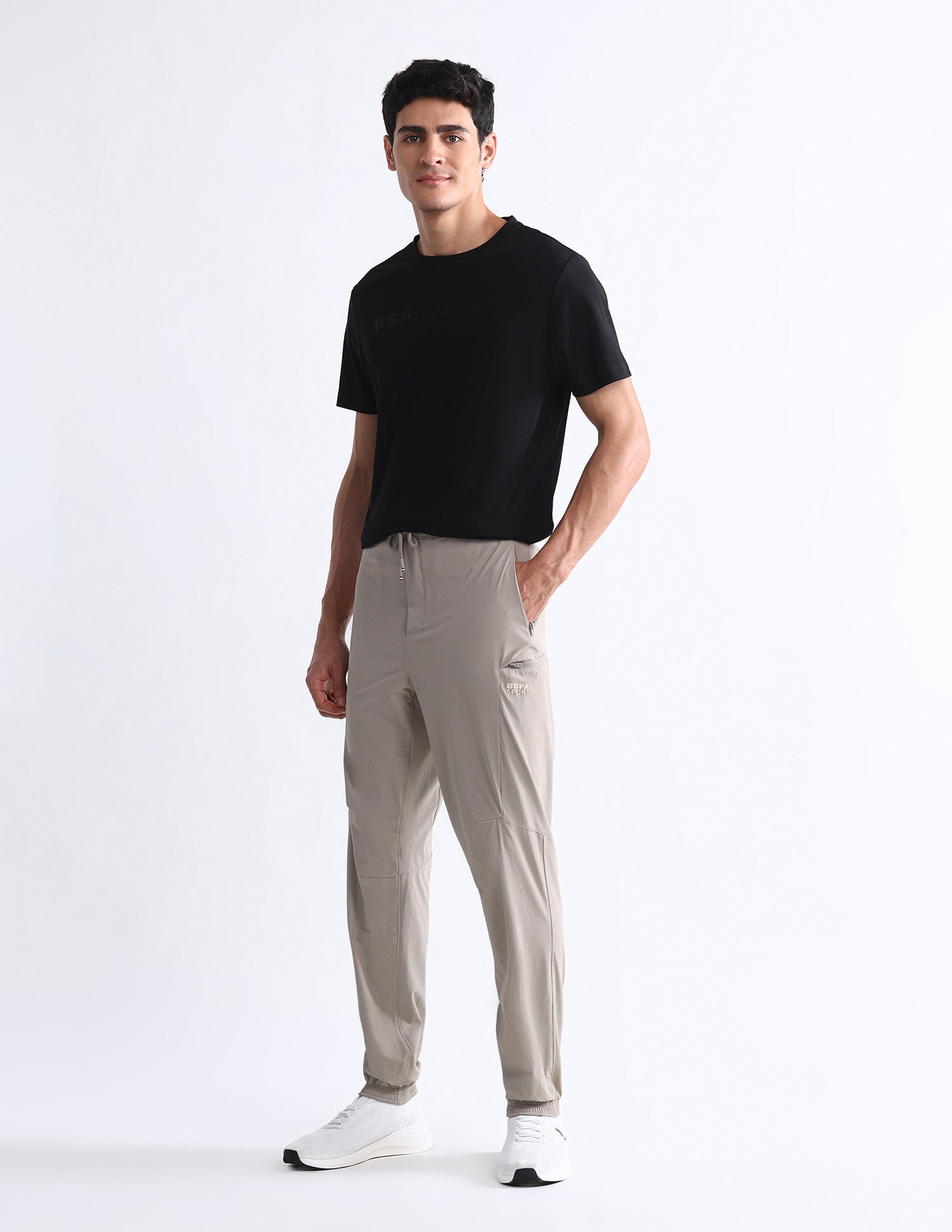 Brand Embossed Slim Fit T-Shirt Black - U.S. Polo Assn. India | Large