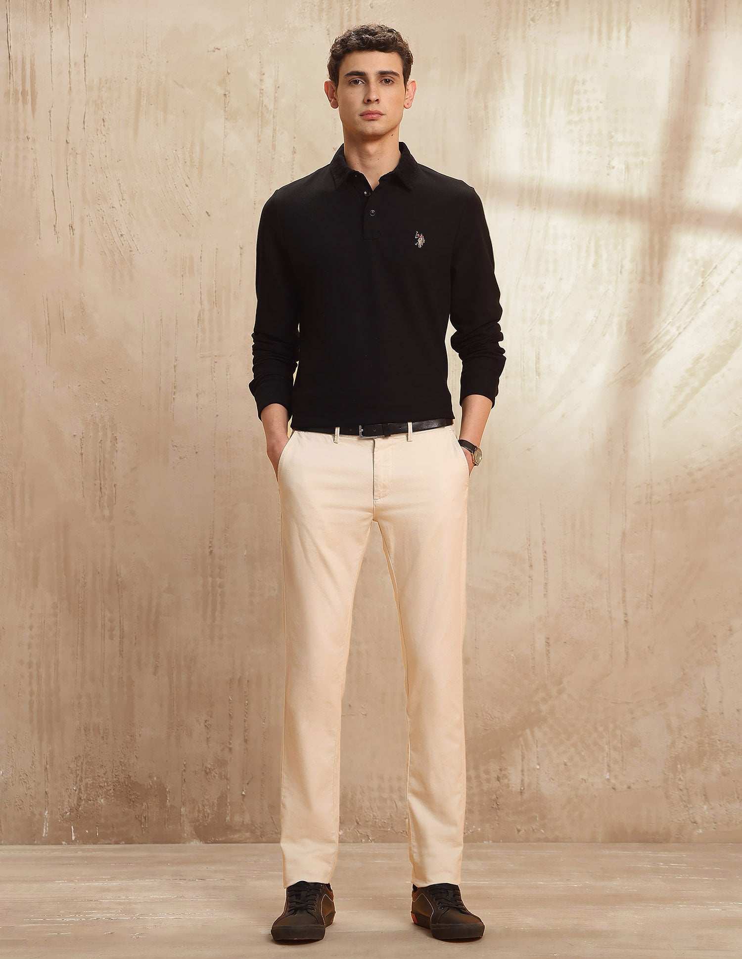 Solid Legend Of Horseshoe Polo Shirt Black - U.S. Polo Assn. India | Large