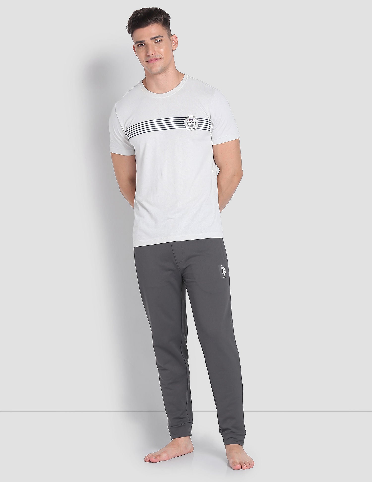 High Stretch AJ001 Active Joggers - Pack Of 1 Asphalt - U.S. POLO ASSN. | Large