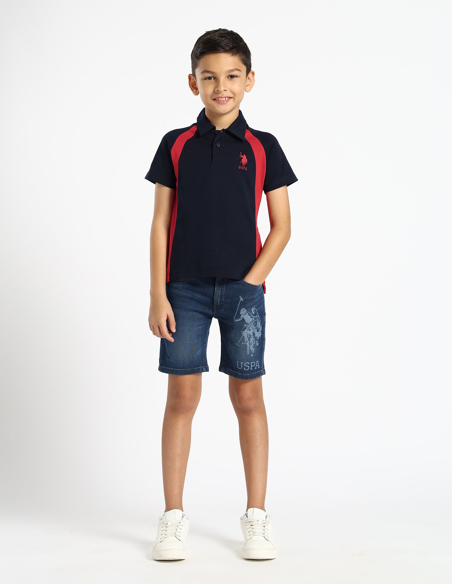 Boys Pure Cotton Regular Fit Polo Shirt Navy - U.S. POLO ASSN. | Large