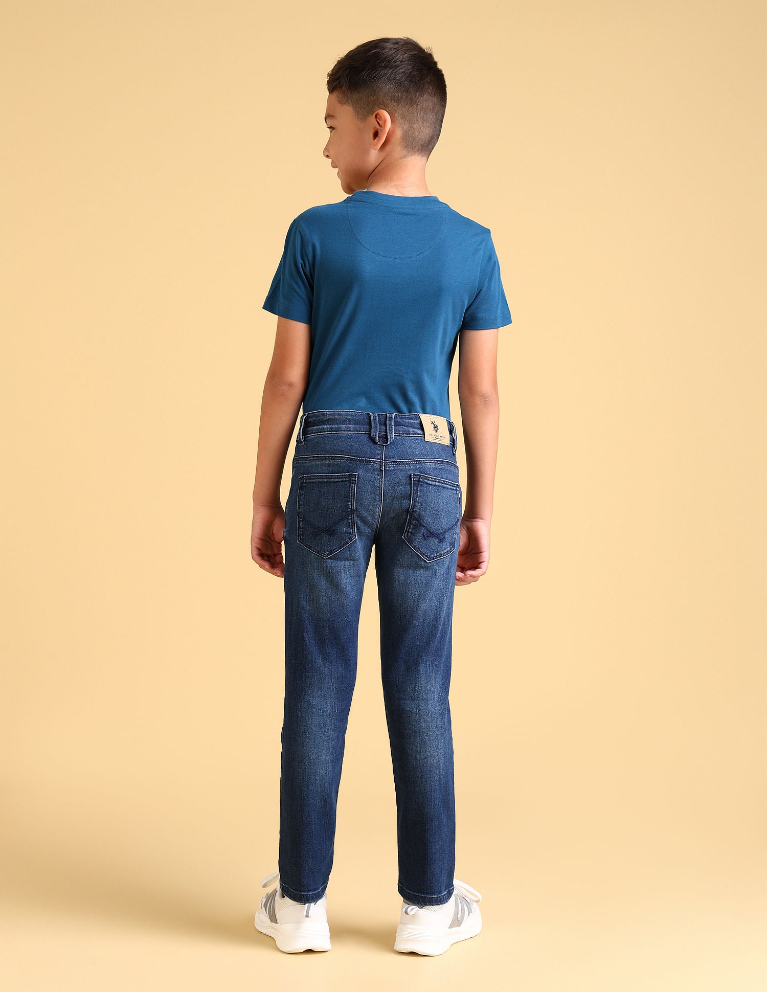 Boys Slim Fit Blue Jeans Light Blue - U.S. POLO ASSN. | Large