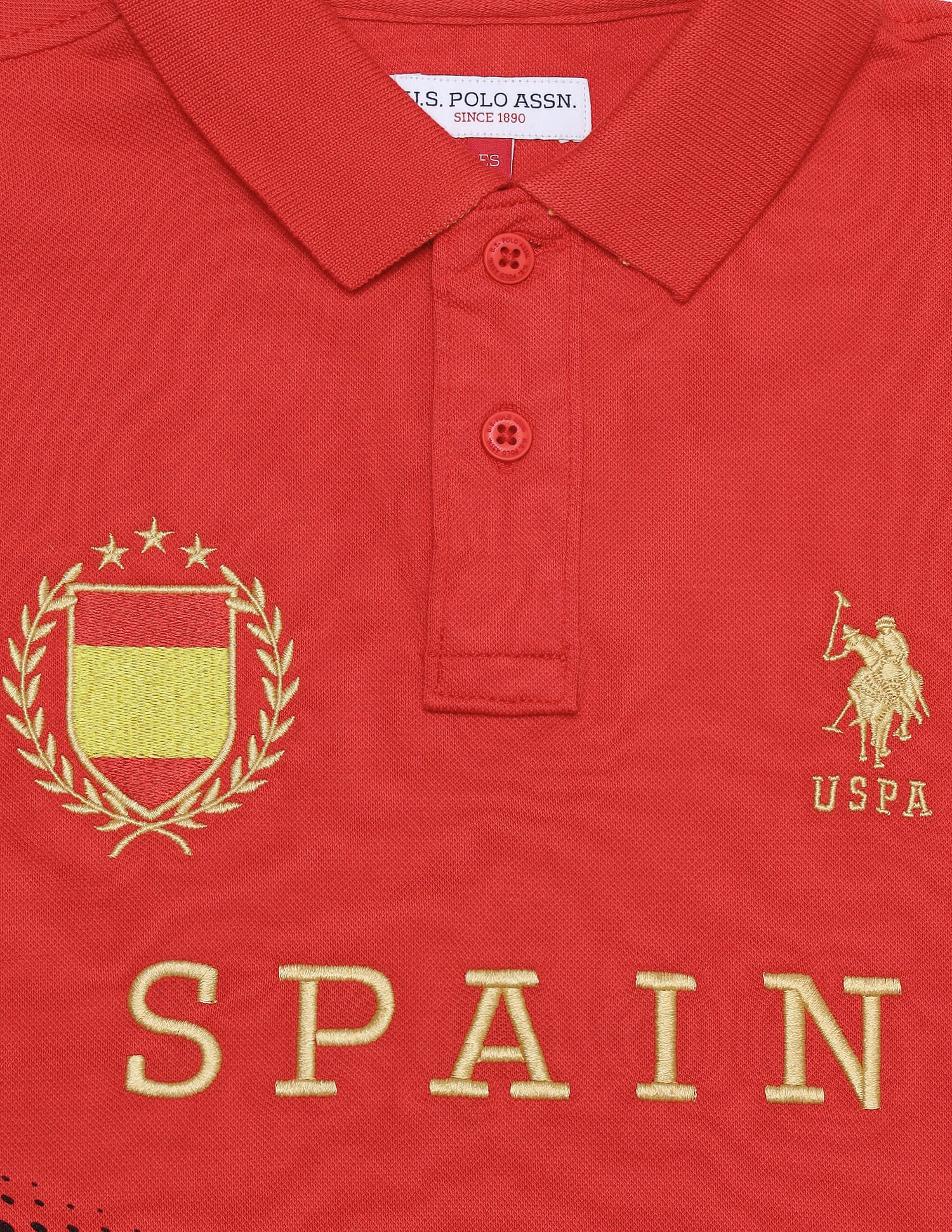 Boys Embroidered Polo Shirt Red - U.S. Polo Assn. India | Large