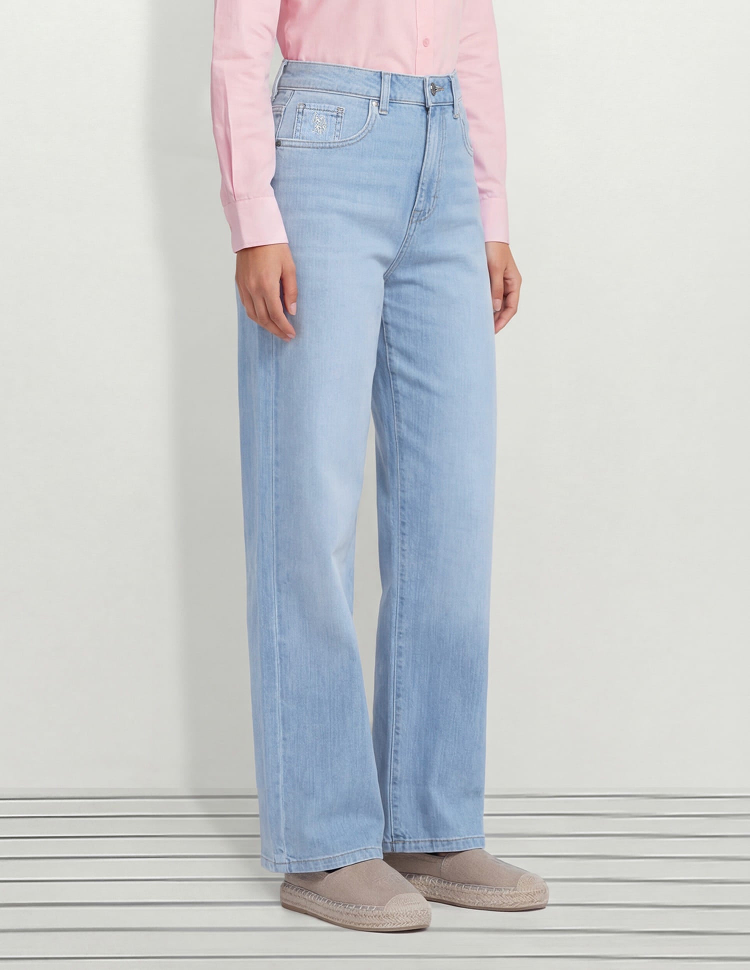 High Rise Straight Fit Jeans Blue - U.S. Polo Assn. India | Large