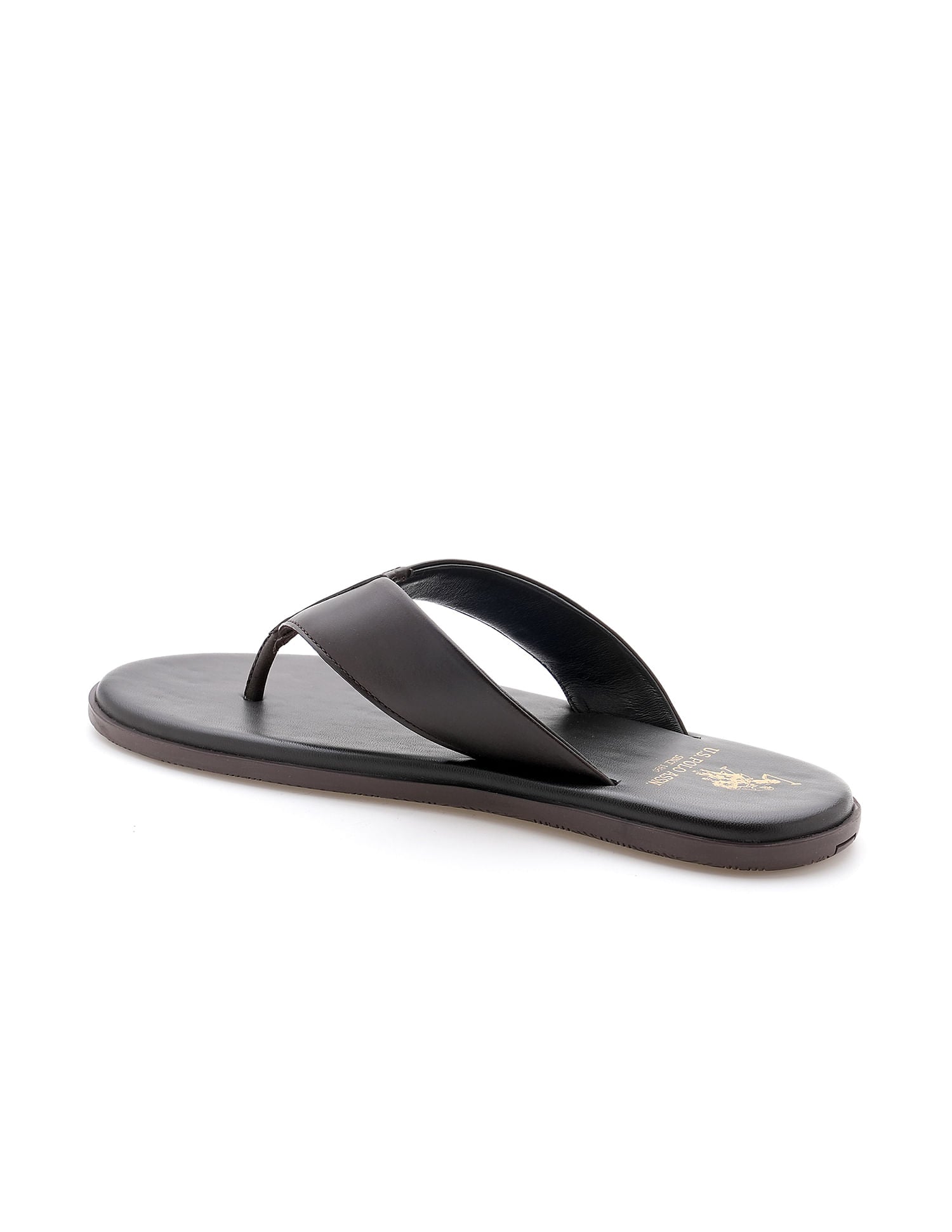 Men Broad Strap Hendrik Flip Flops Brown - U.S. Polo Assn. India | Large
