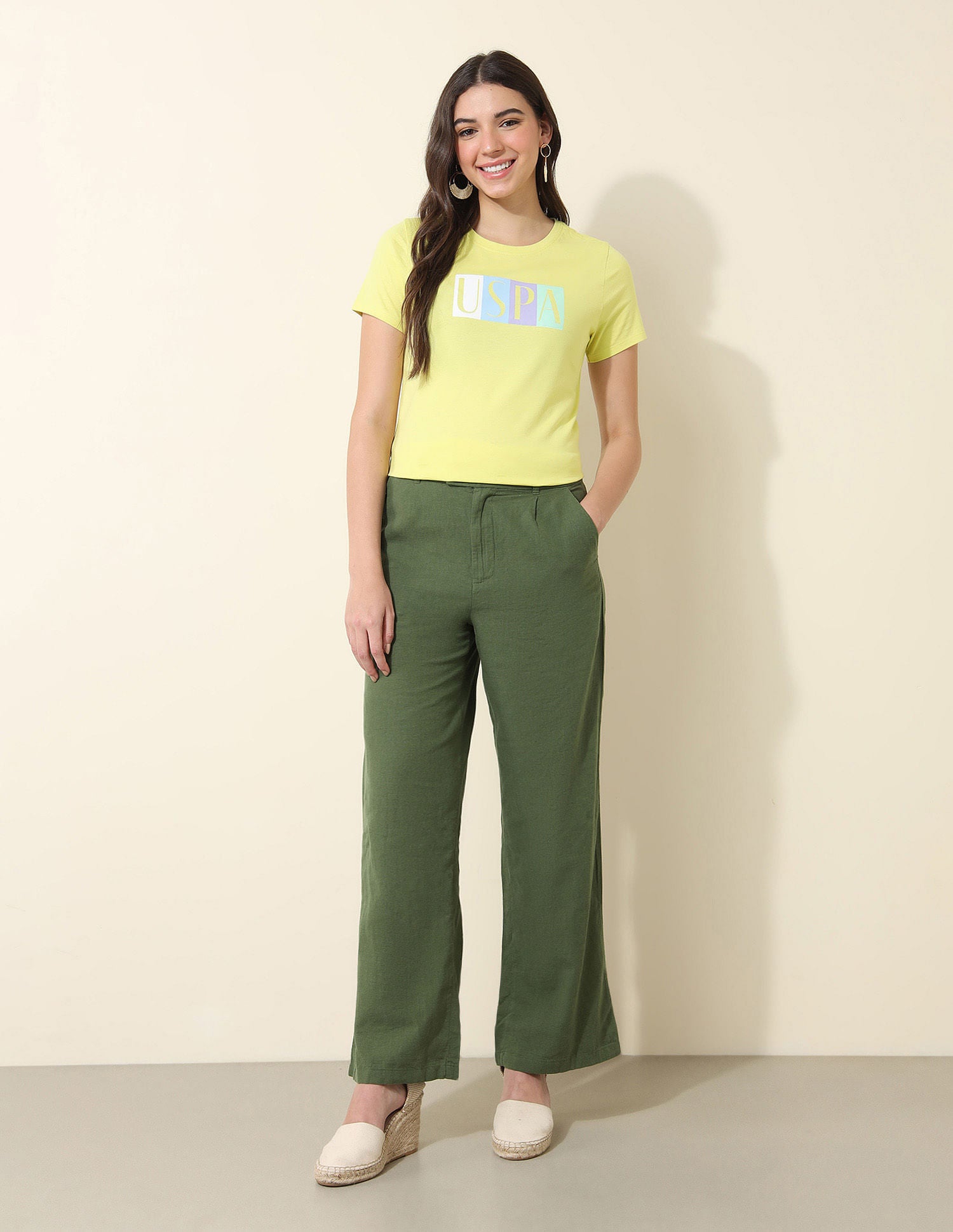 Regular Fit Brand Printed T-Shirt Yellow - U.S. Polo Assn. India | Large