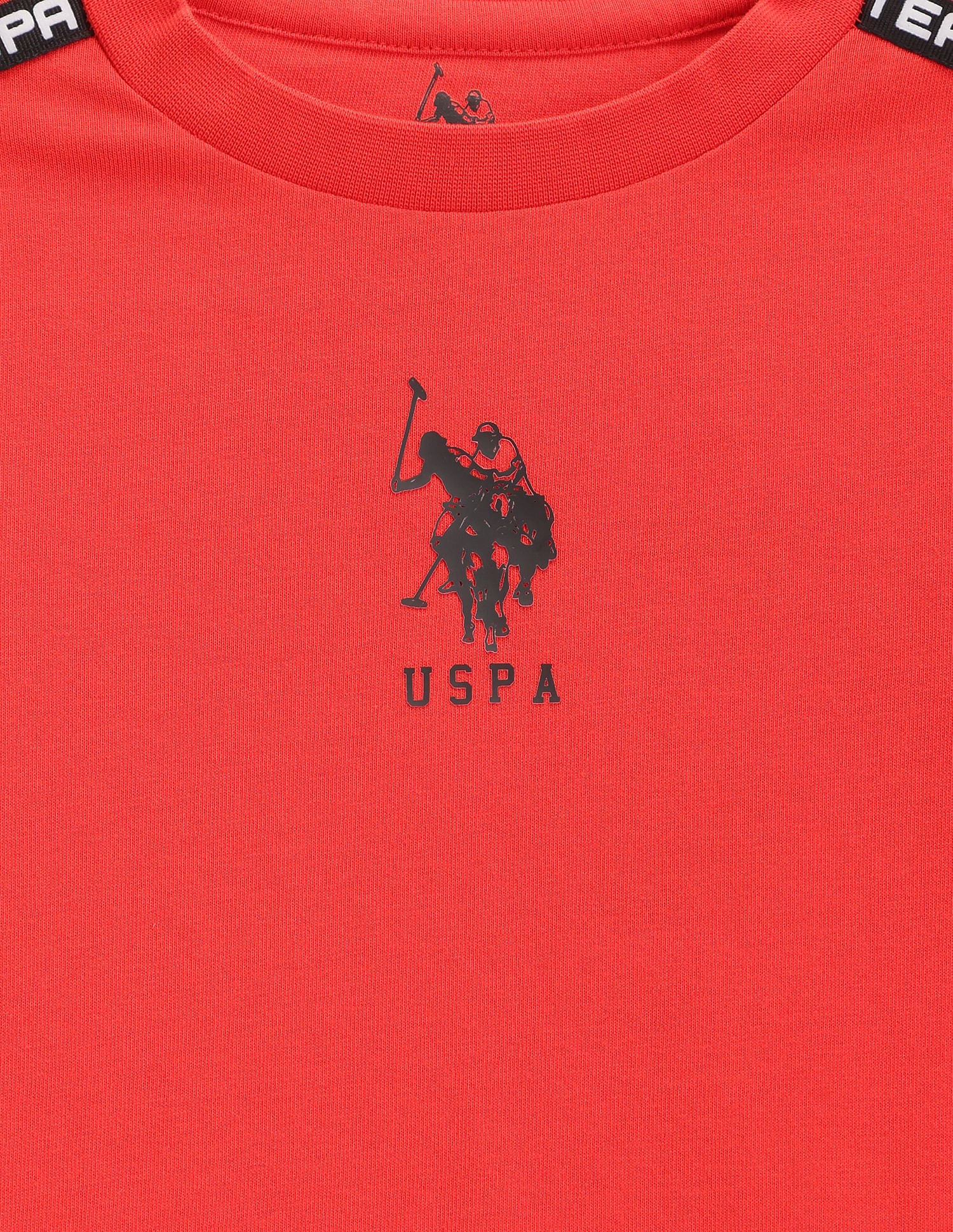 Boys Solid Long Sleeve Round Neck T-Shirt Red - U.S. POLO ASSN. | Large