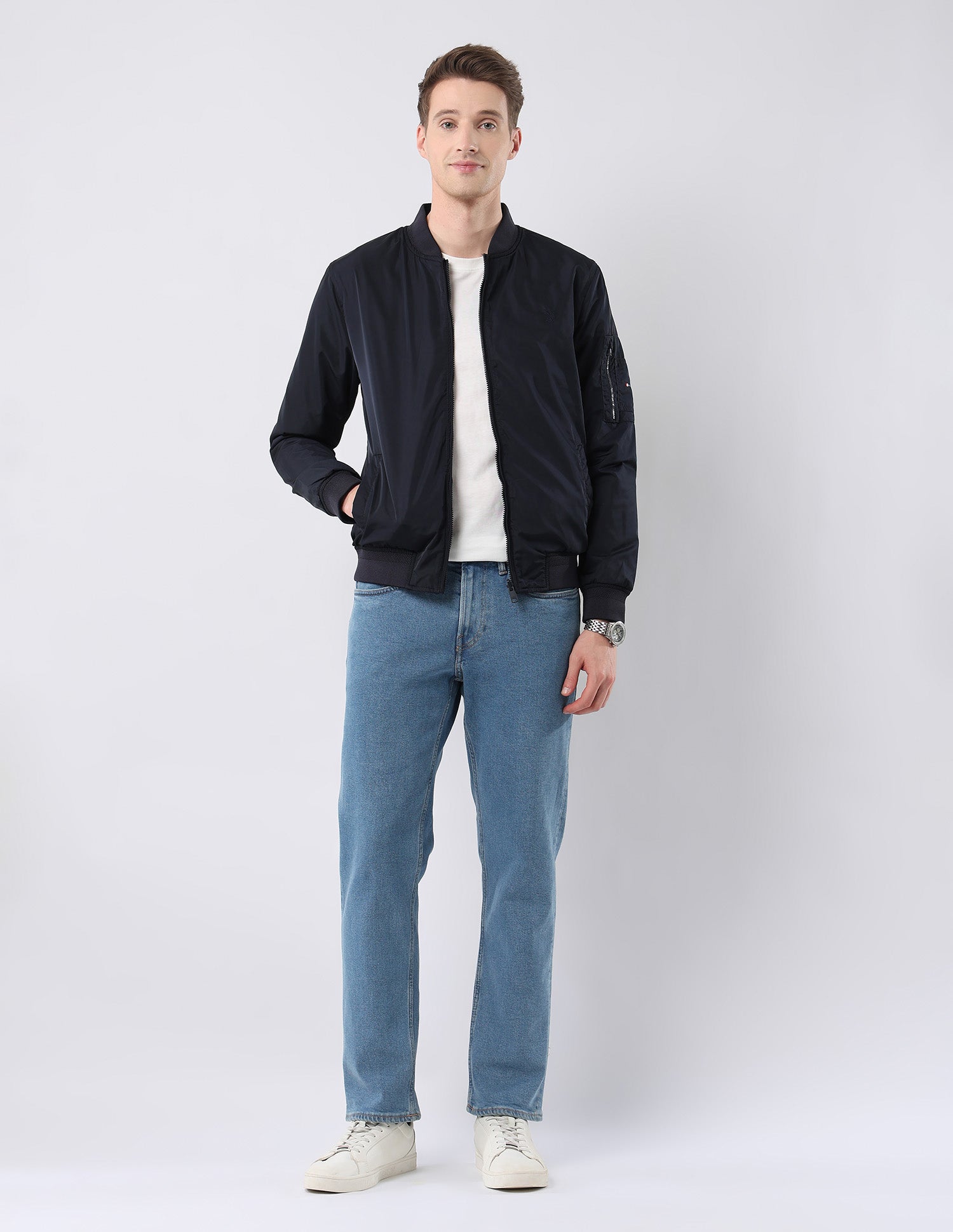 Solid Reversible Jacket Navy - U.S. Polo Assn. India | Large