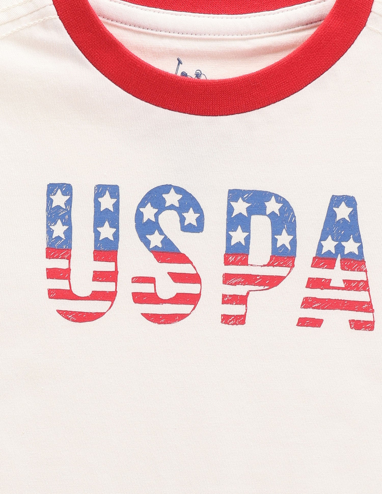 Boys Typographic Print T-Shirt Ecru - U.S. POLO ASSN. | Large
