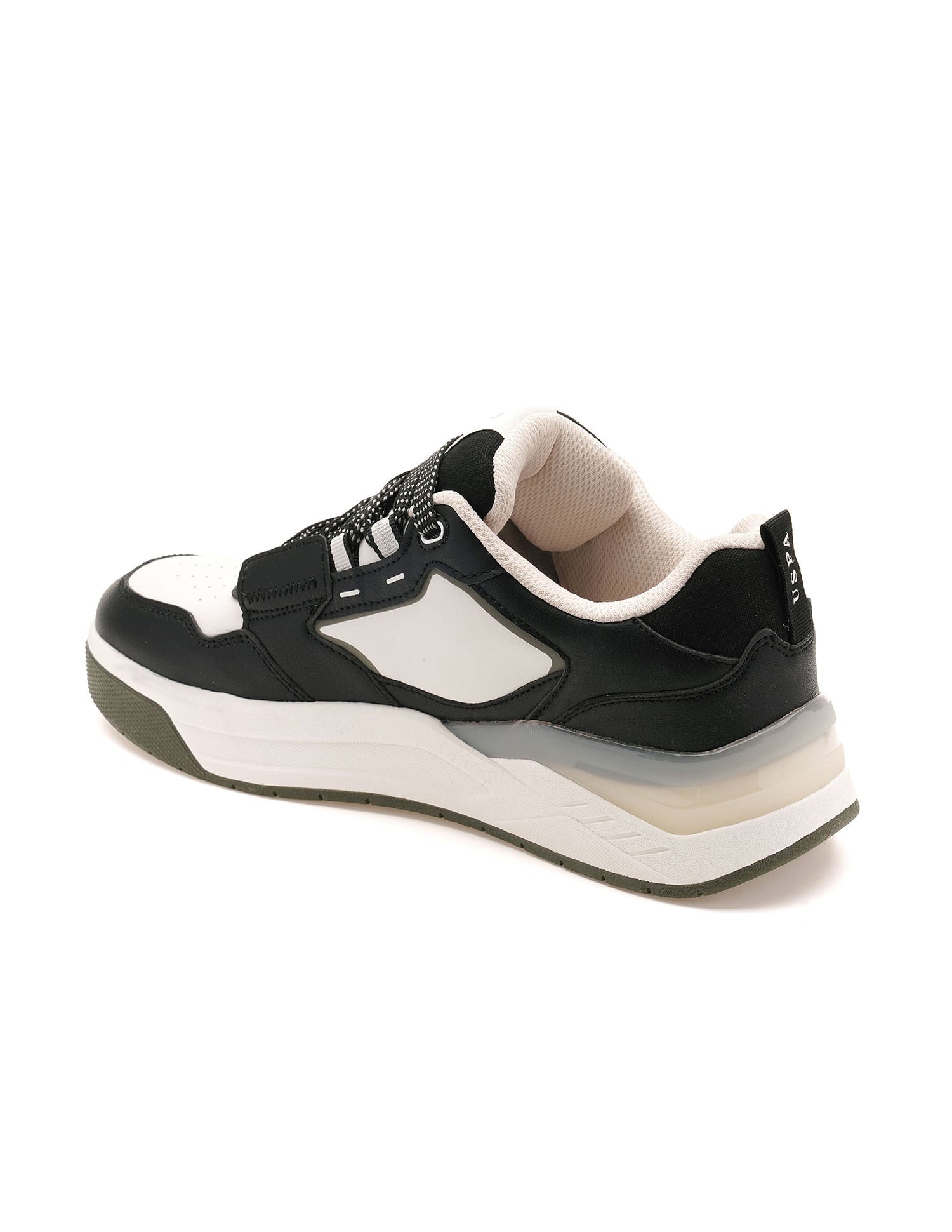 Round Toe Colourblocked Vander Sneakers Black - U.S. POLO ASSN. | Large