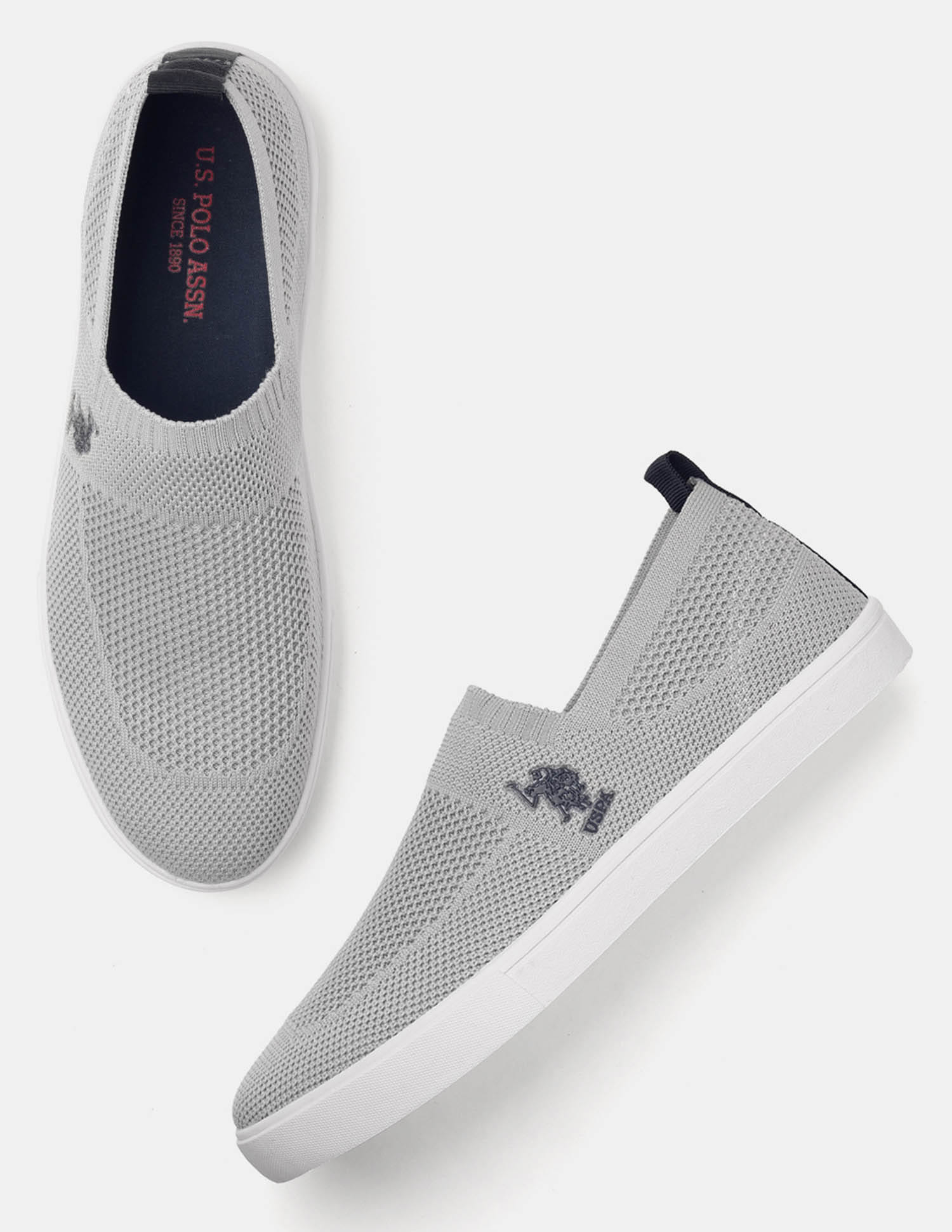 Men Octavia 3.0 Slip On Sneakers Grey - U.S. Polo Assn. India | Large