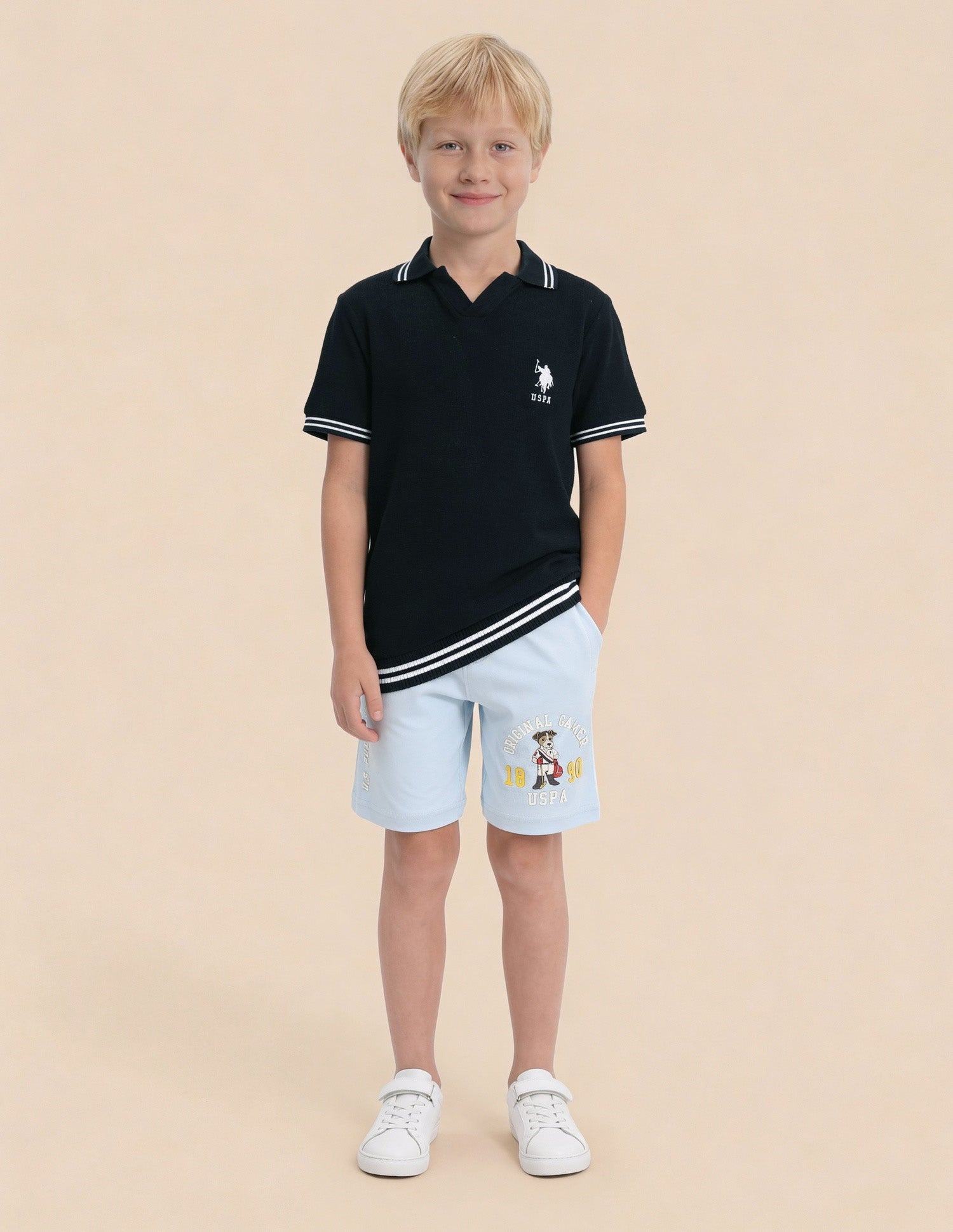 Numeric Brand Printed Regular Fit Polo Shirt Navy - U.S. Polo Assn. India | Large