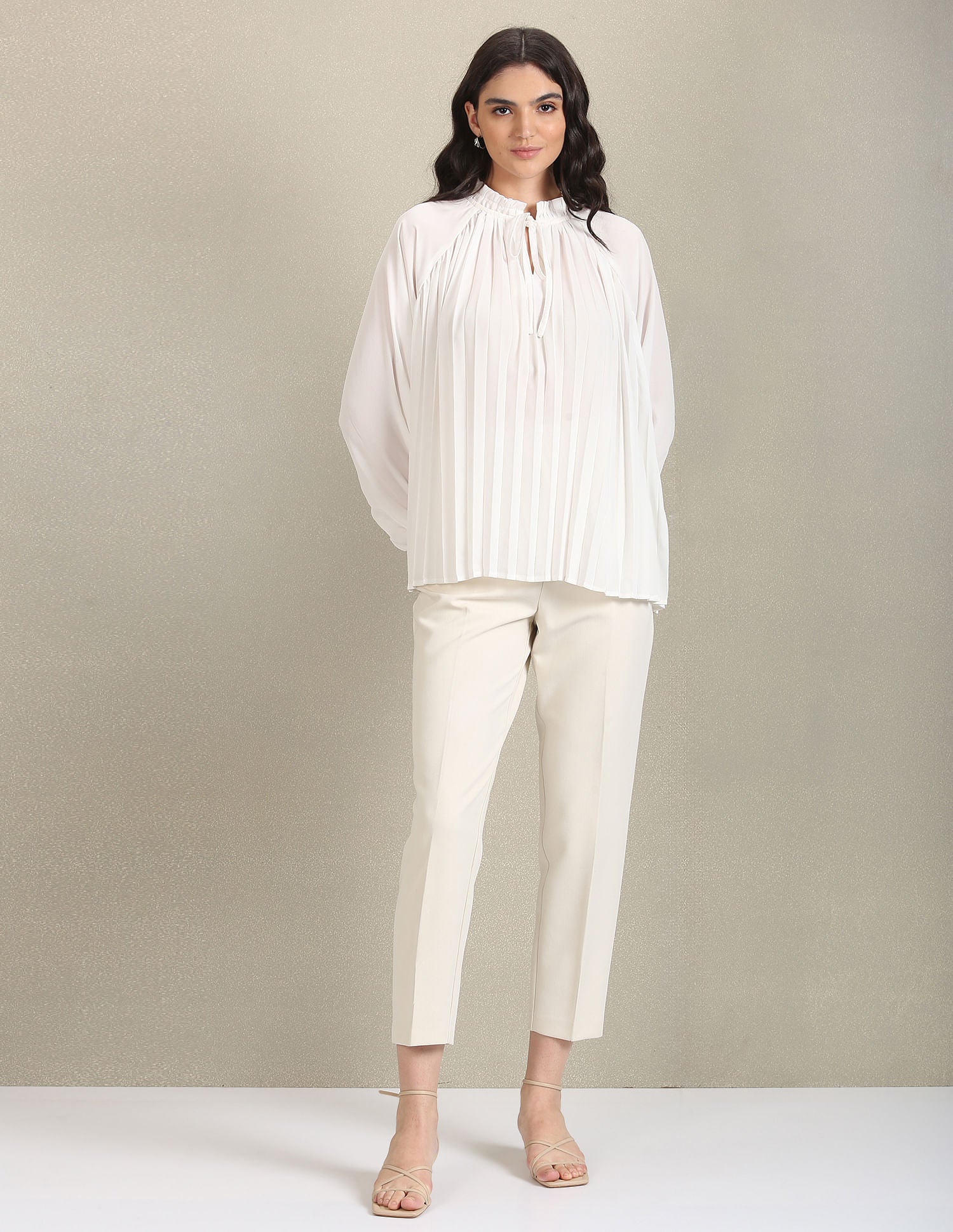 Raglan Sleeve Pleated Top White - U.S. Polo Assn. India | Large