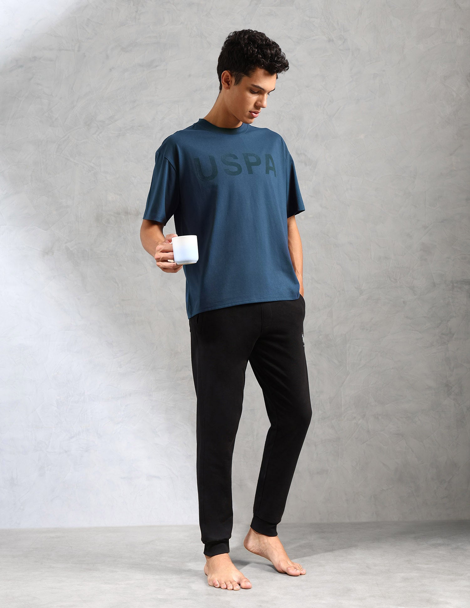 Oversized Fit OEE09 Lounge T-Shirt - Pack Of 1 Deep Lead - U.S. POLO ASSN. | Large