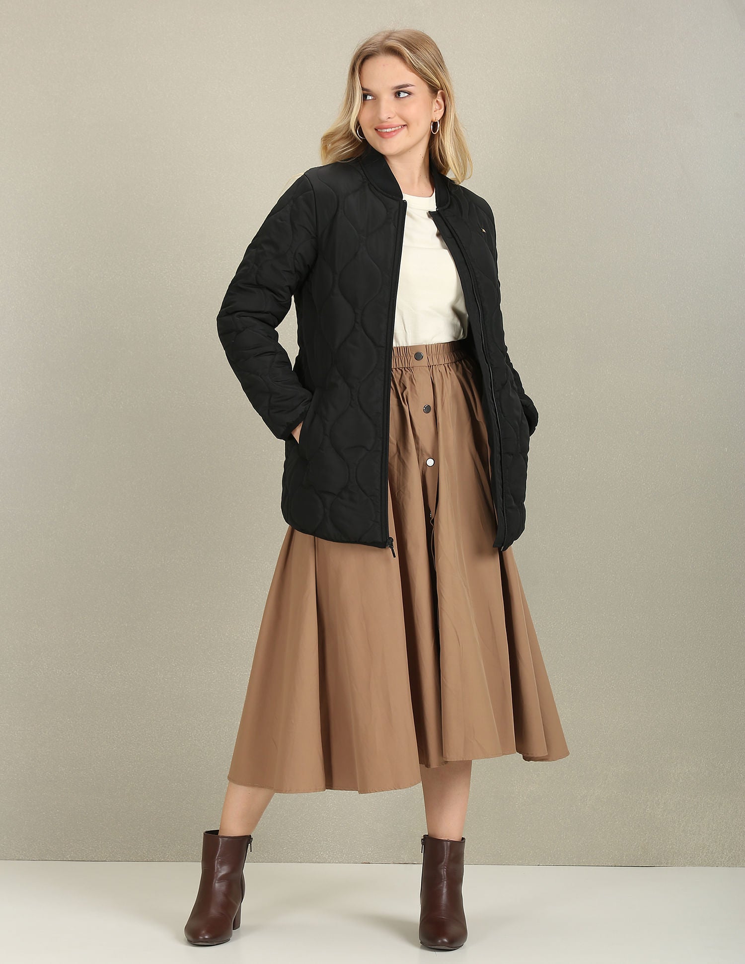 Longline Stand Neck Jacket Black - U.S. POLO ASSN. | Large