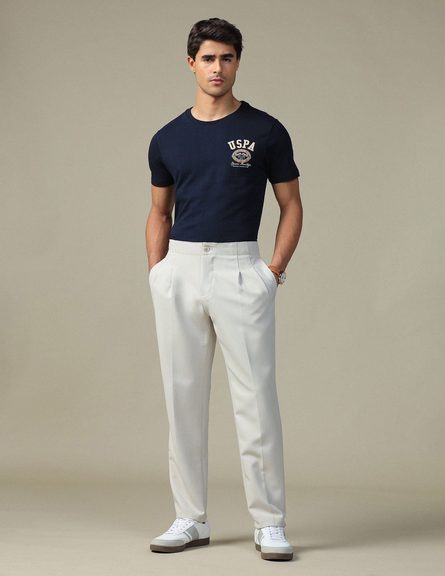 Brand Printed Muscle Fit T-Shirt Navy - U.S. POLO ASSN. | Large