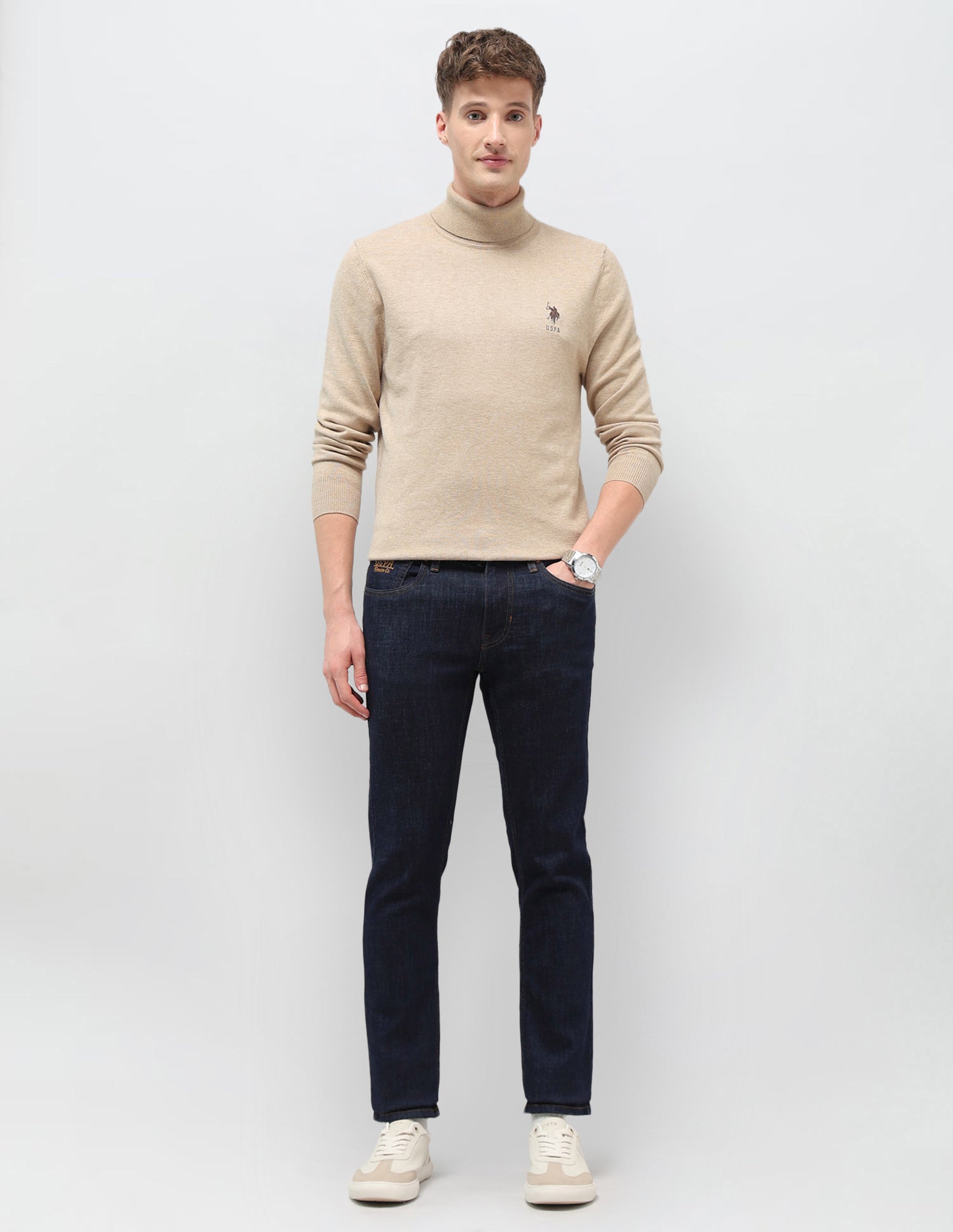 Regallo Skinny Fit Blue Jeans Dark Blue - U.S. Polo Assn. India | Large