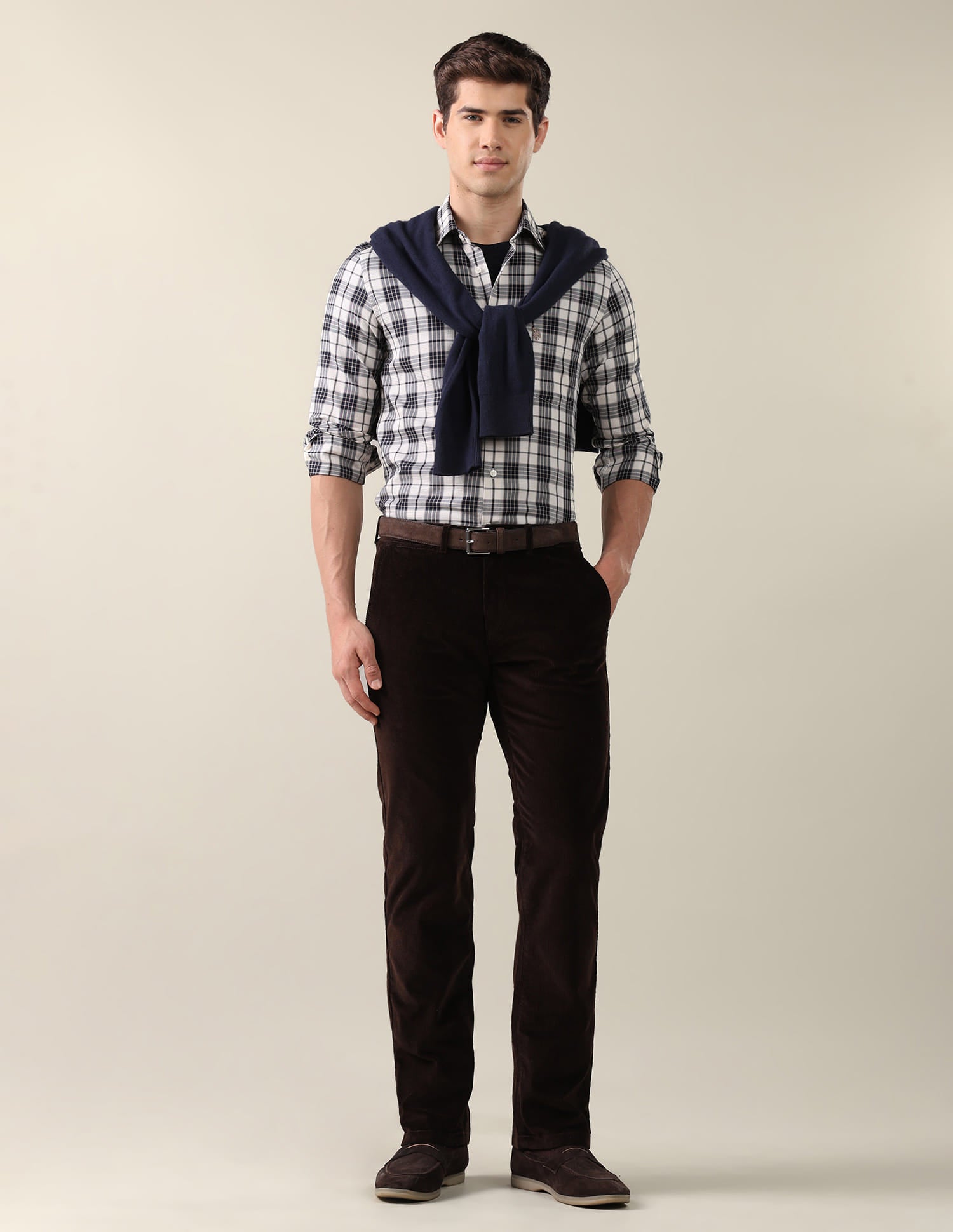 Twill Plaid Checked Shirt Blue - U.S. Polo Assn. India | Large