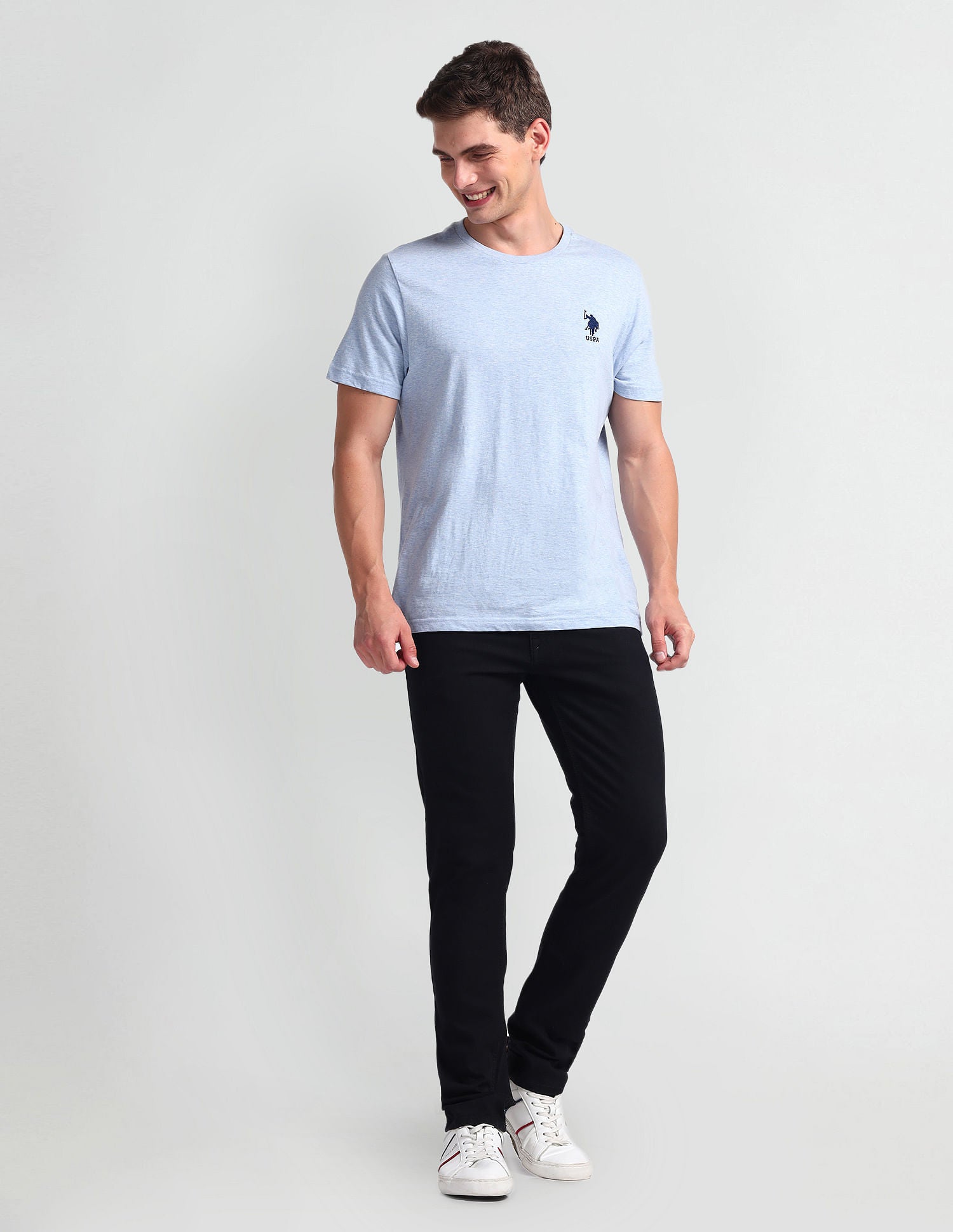 Regallo Skinny Fit Black Jeans Black - U.S. Polo Assn. India | Large