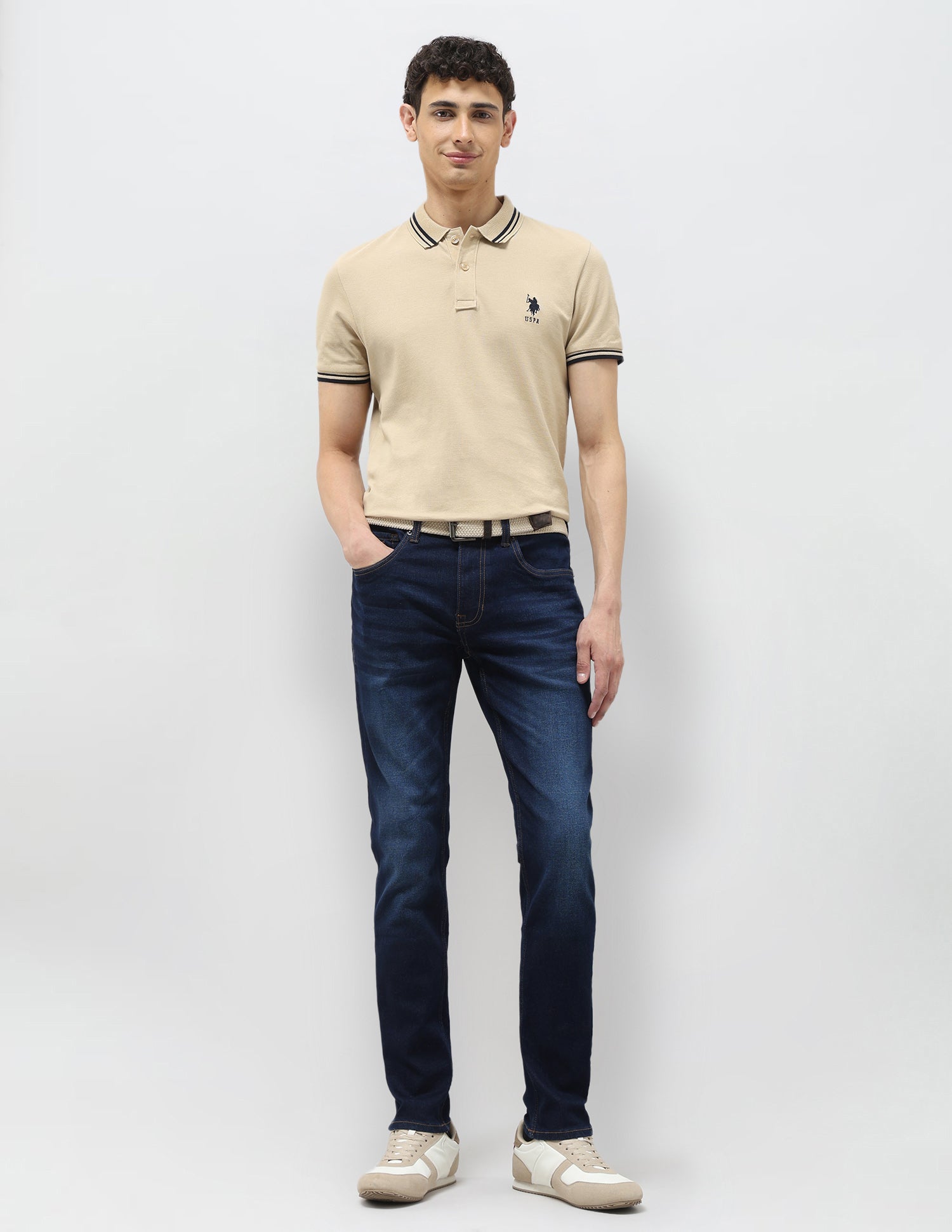 Brandon Slim Tapered Fit Blue Jeans Indigo - U.S. Polo Assn. India | Large