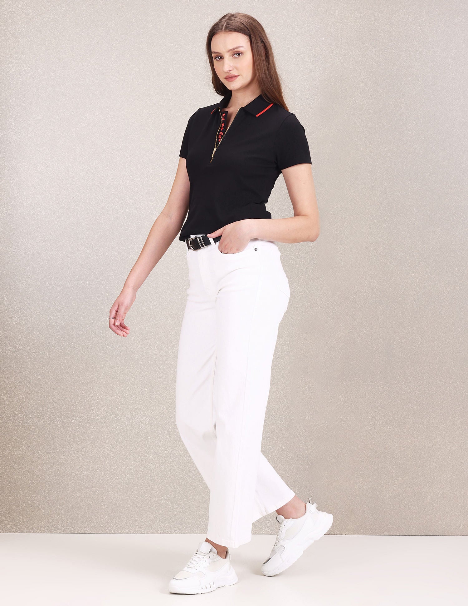 Solid Regular Fit Polo Shirt Black - U.S. POLO ASSN. | Large