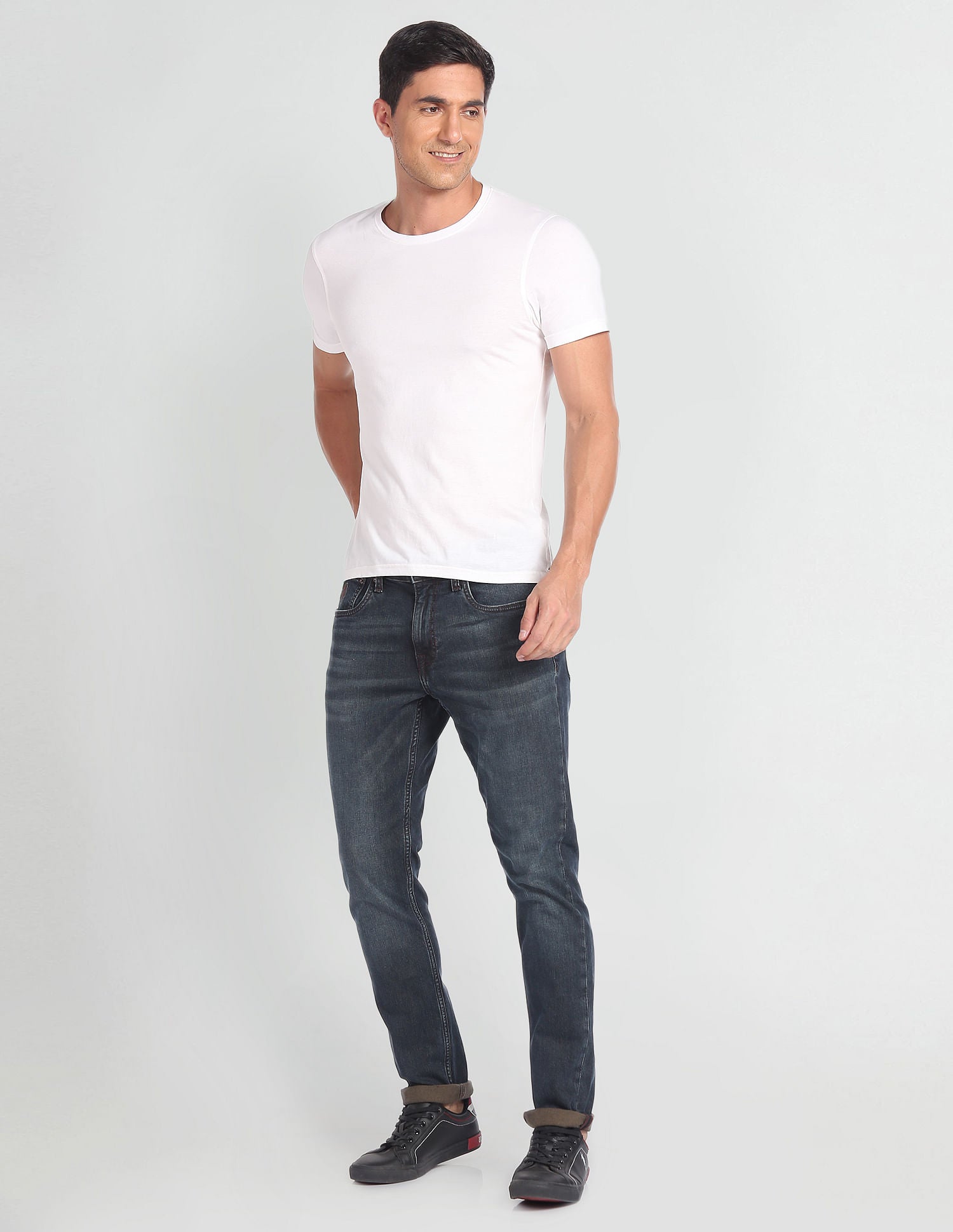 Brandon Slim Tapered Dark Wash Jeans Dark Blue - U.S. POLO ASSN. | Large